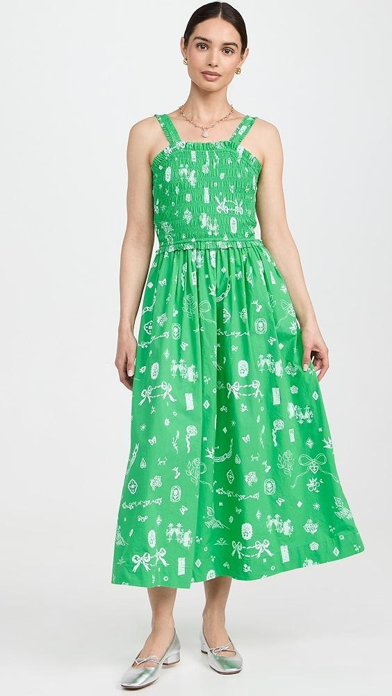 Damson Madder Keira Shirred Midi Dress | Shopbop Product Image