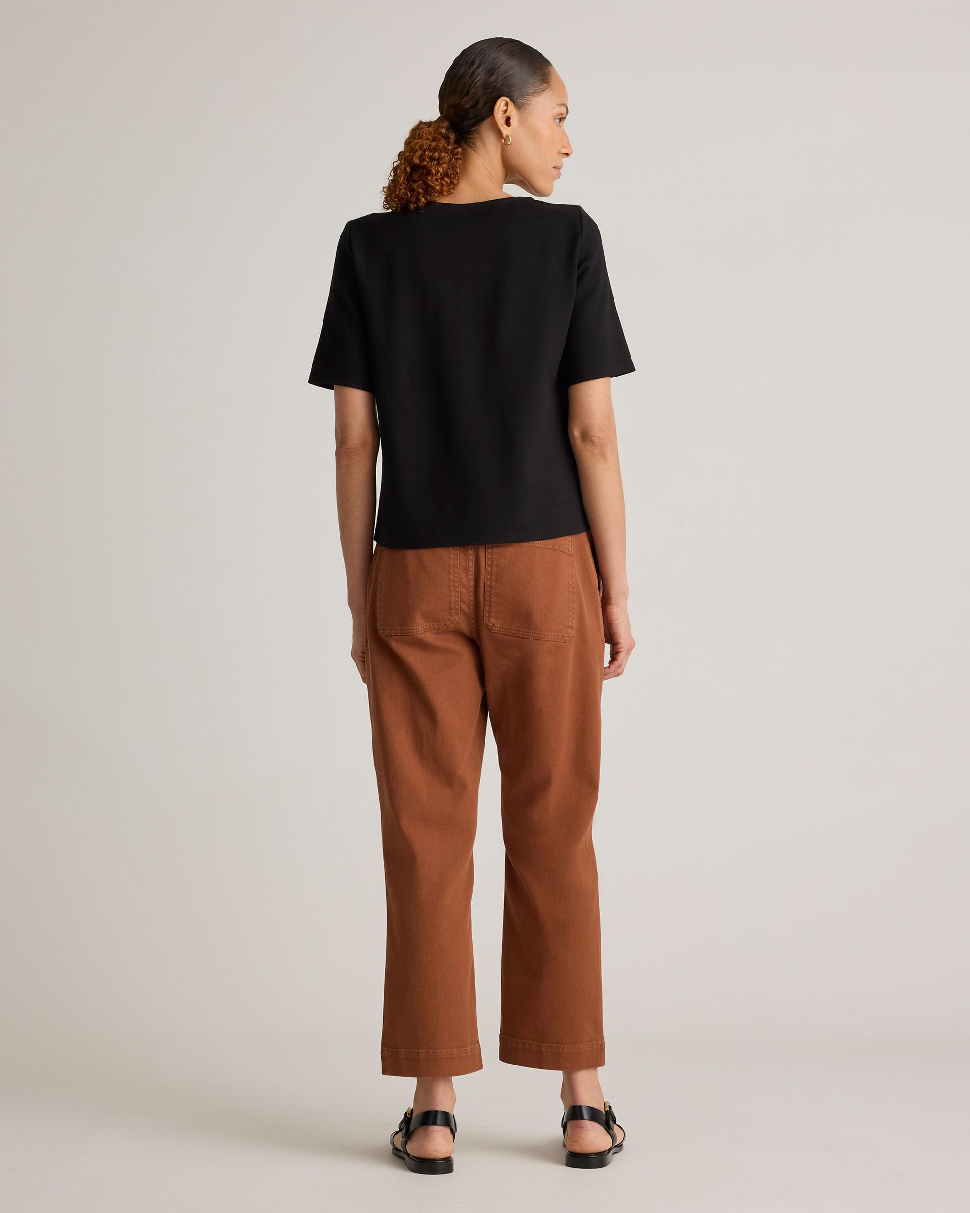 Quince | Women's Ultra-Stretch Ponte Short Sleeve Top Rayon Product Image