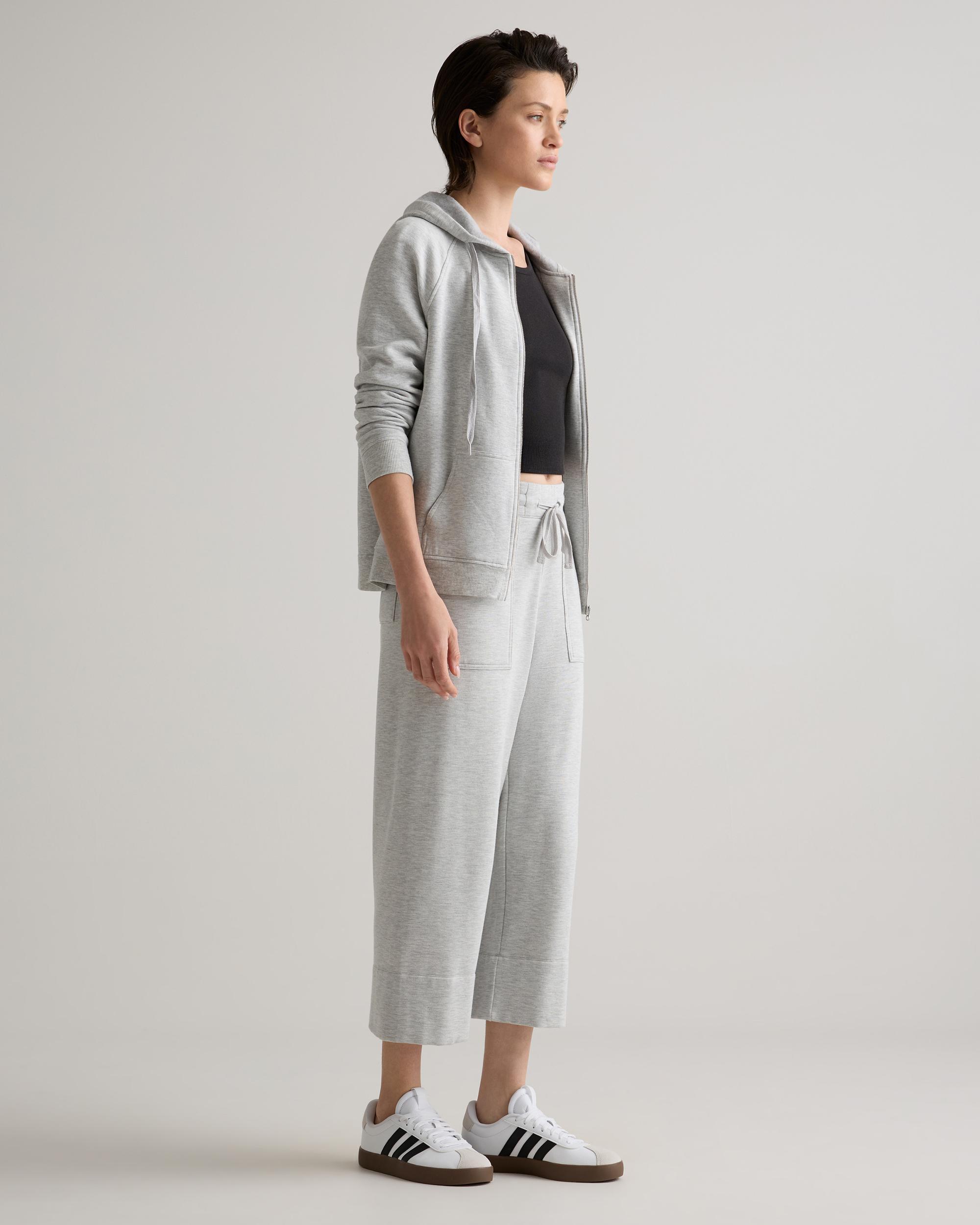 Quince | Women's SuperSoft Fleece Zip Up Hoodie Jacket Lenzing Modal Product Image