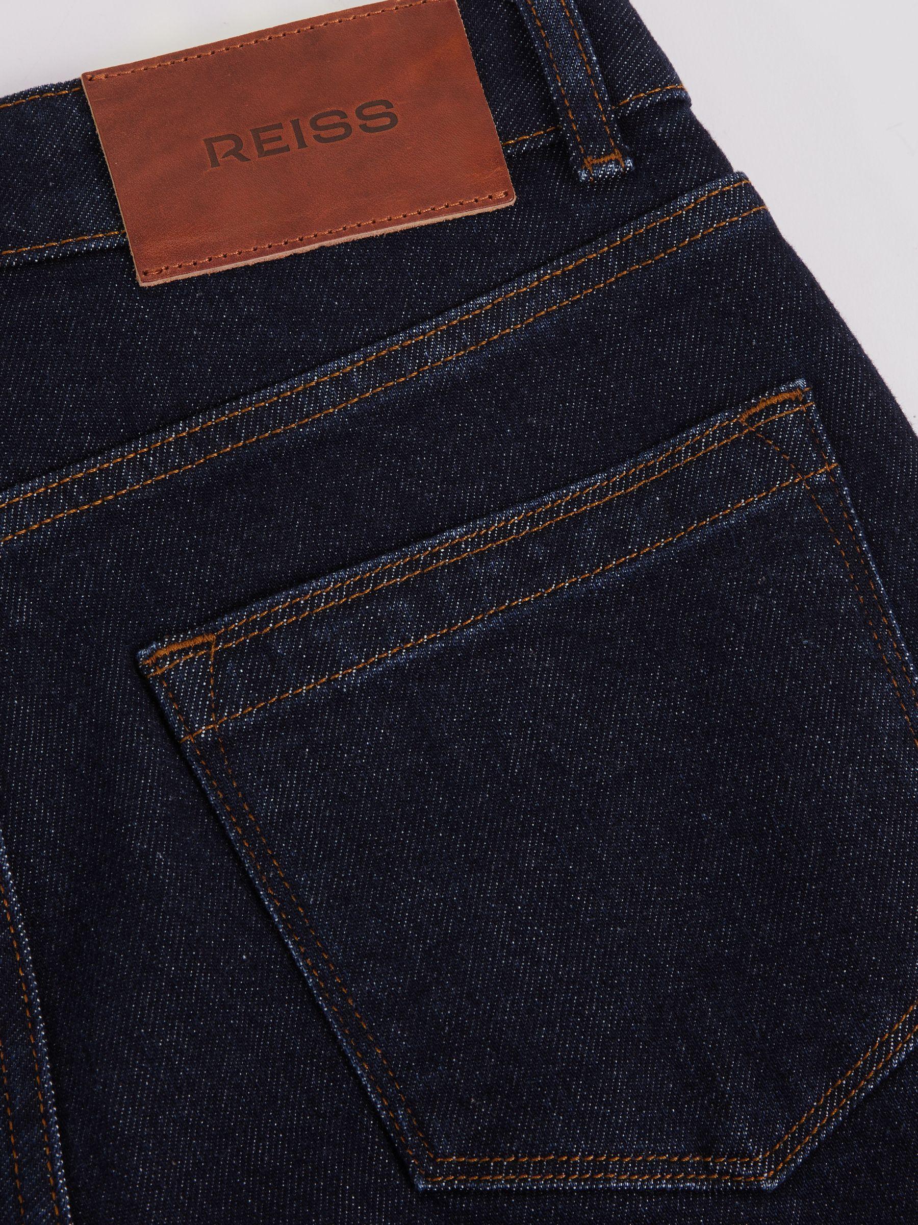 Petite Linen-Blend Single-Breasted Blazer in Blue Product Image