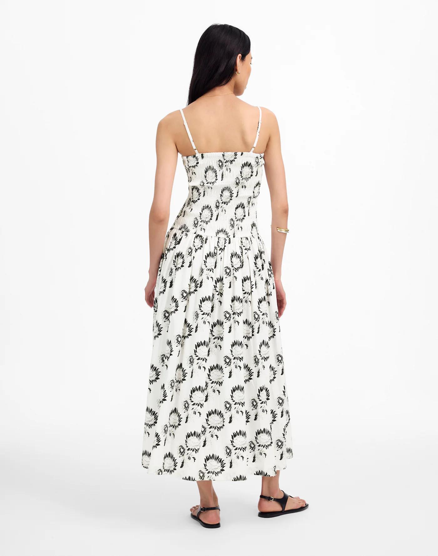 Petite Poplin Smocked Maxi Dress in Floral Product Image