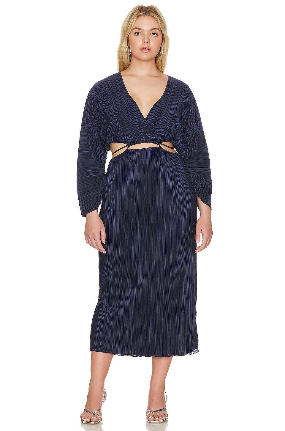 Always Fits Plisse Midi Dress Good American Product Image