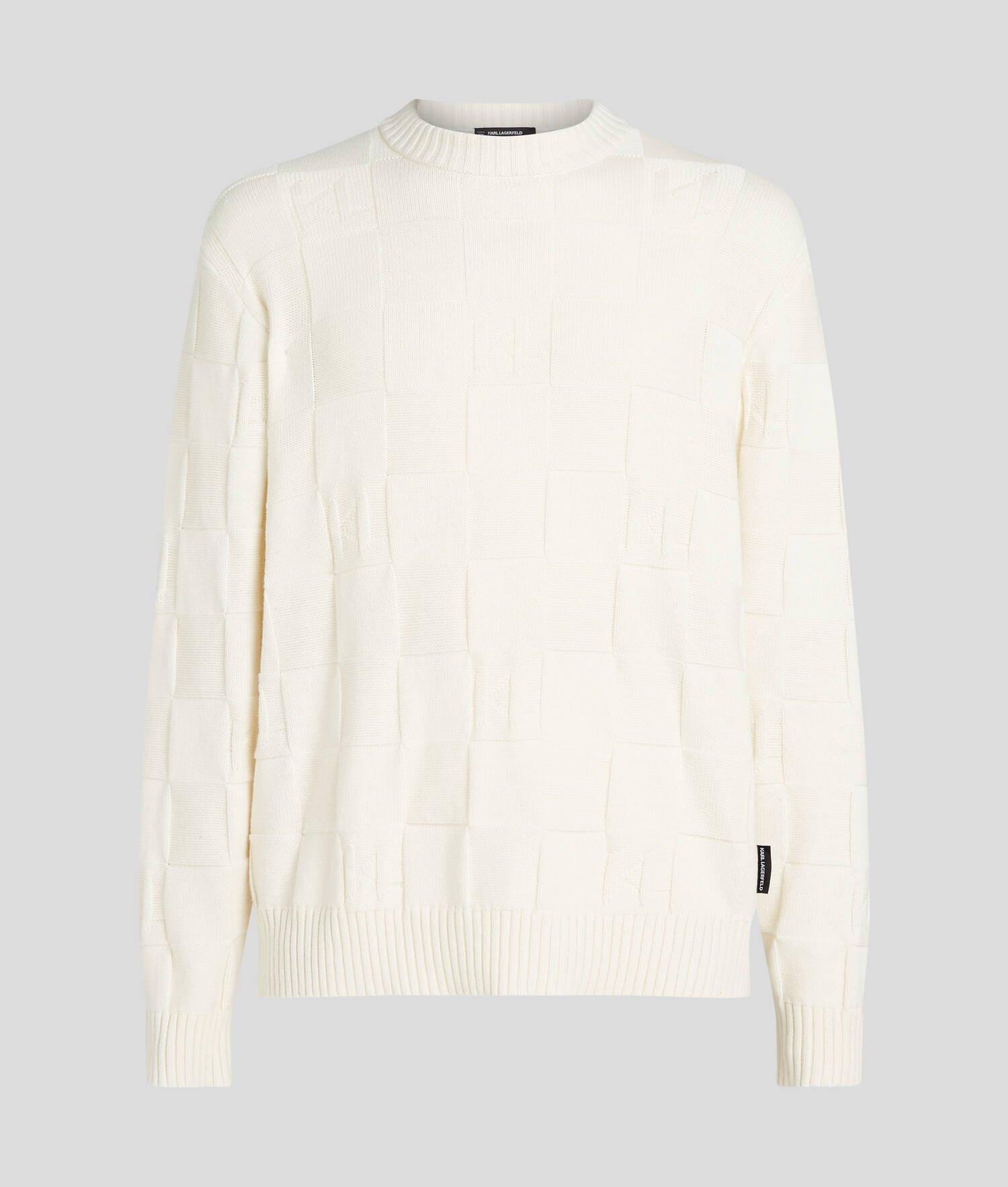KL MONOGRAM CHECKED SWEATER Product Image