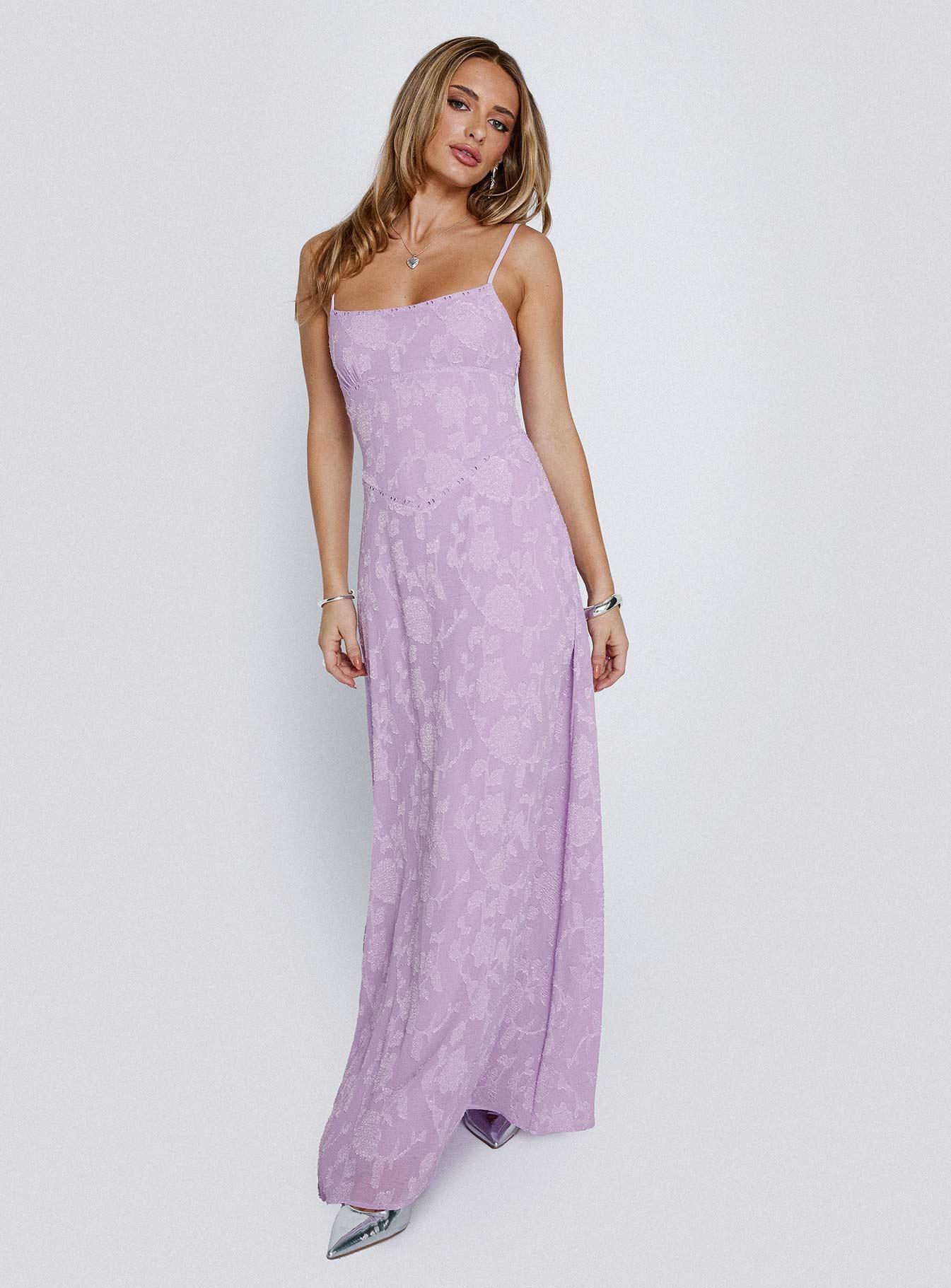 South Of France Maxi Dress Lilac Product Image