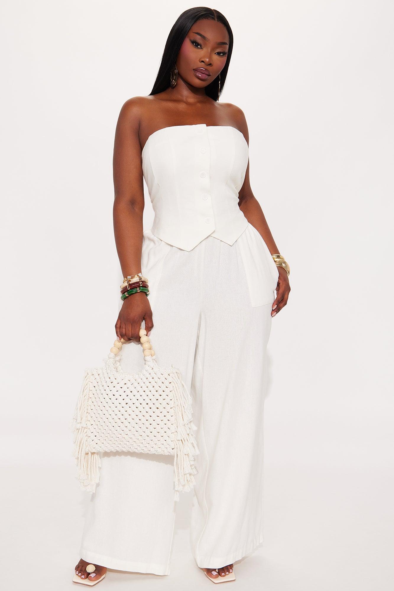 Alayna Linen Top - Cream Product Image