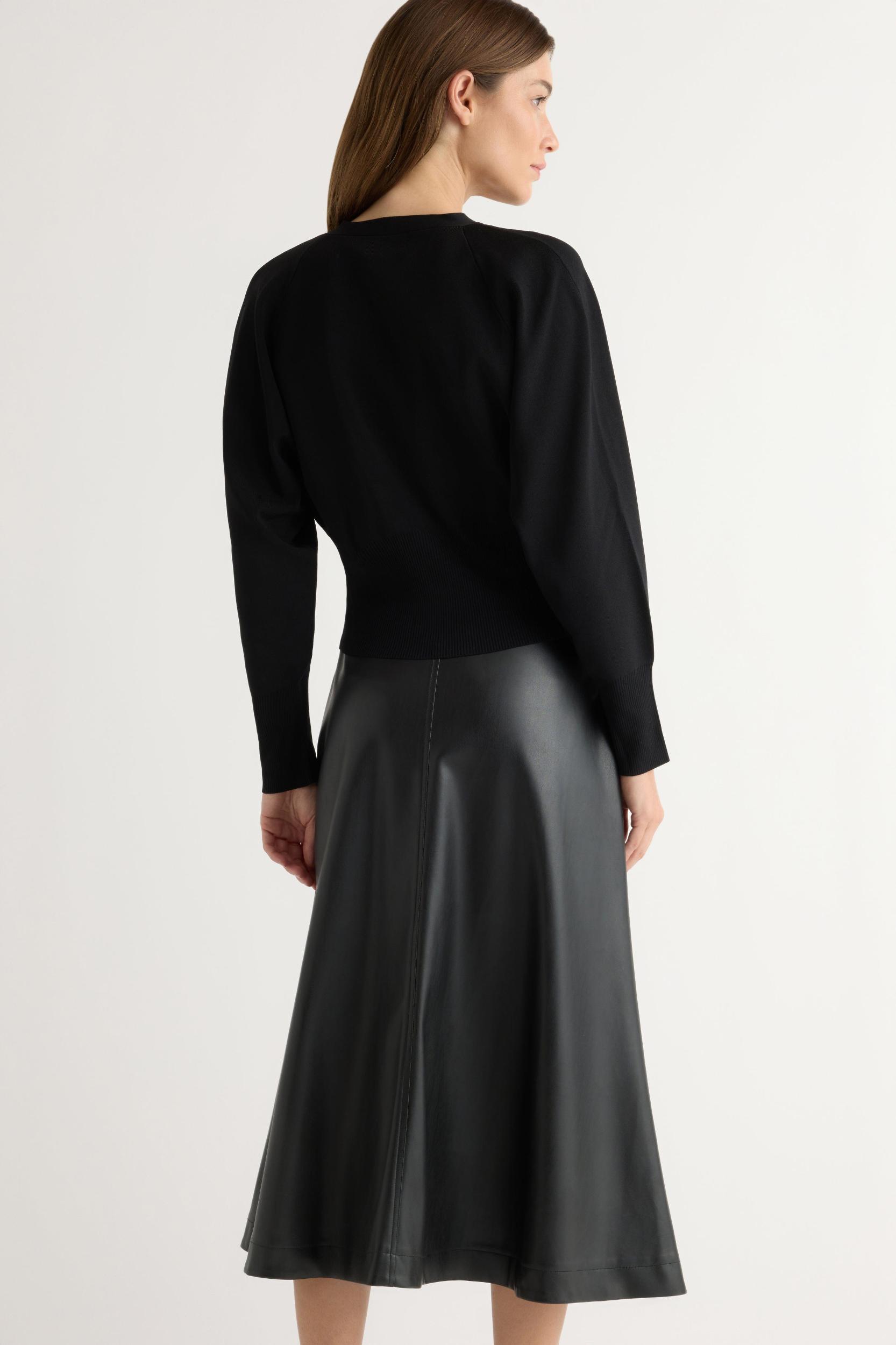Harley A-Line Vegan Leather Skirt Product Image