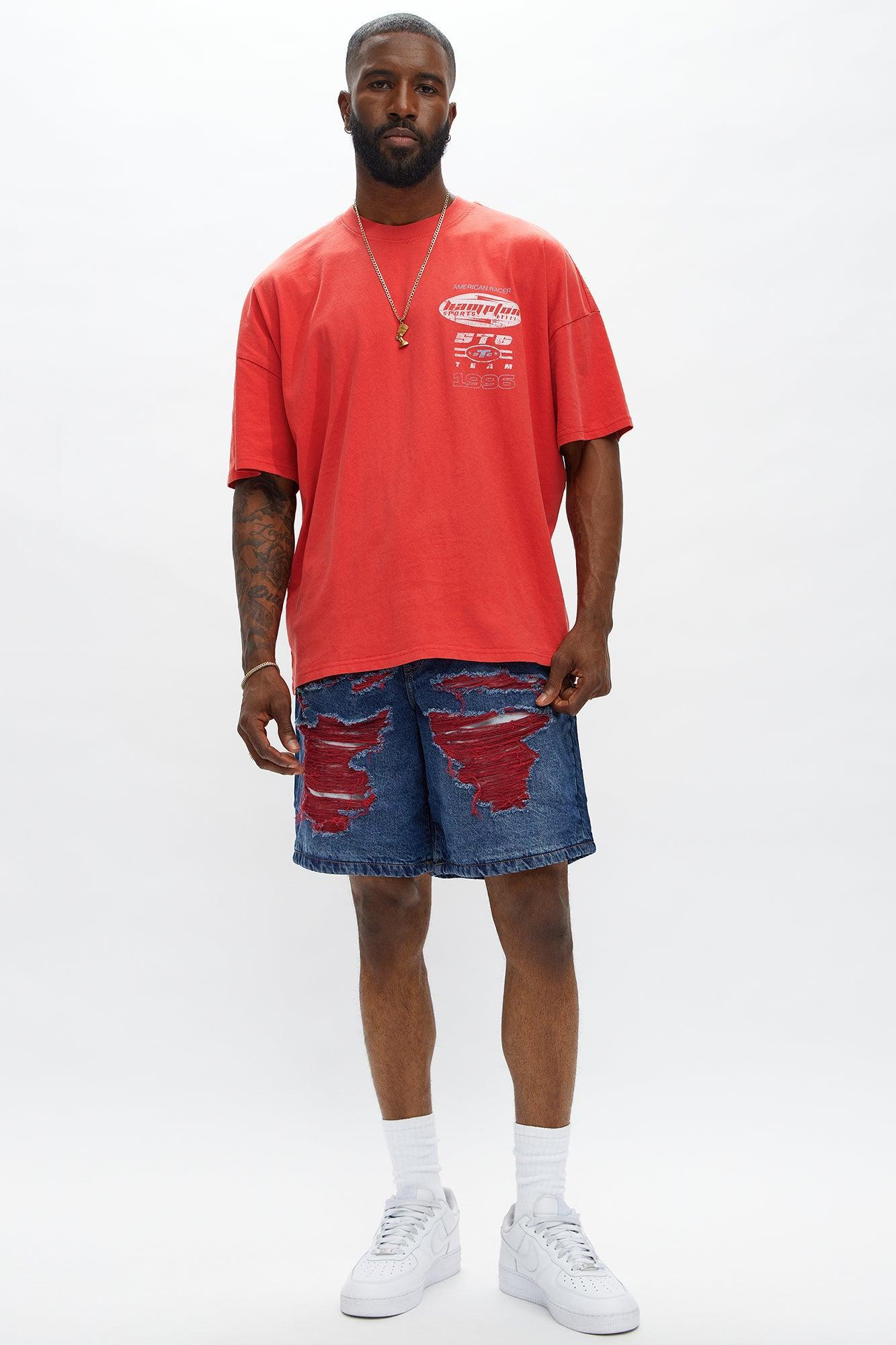 Hampton Sports Oversized Short Sleeve Tee - Red Product Image