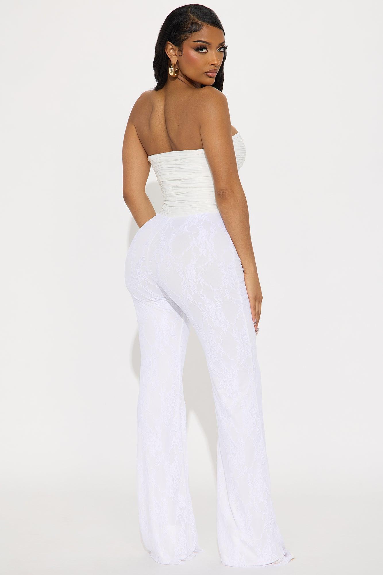 Lea Lace Jumpsuit - Ivory Product Image