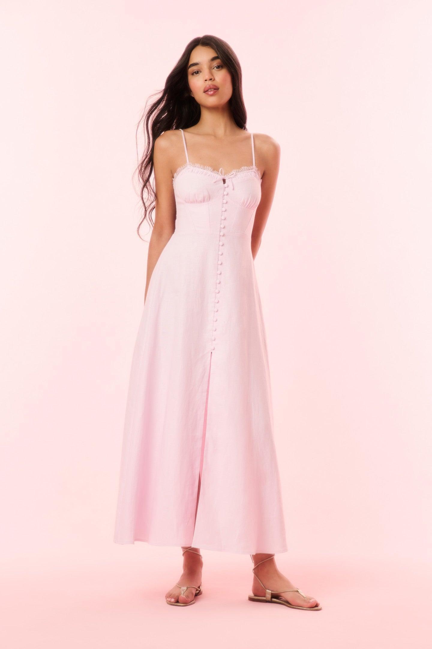 Enchanted Edit Strapless Maxi Dress Yellow Product Image