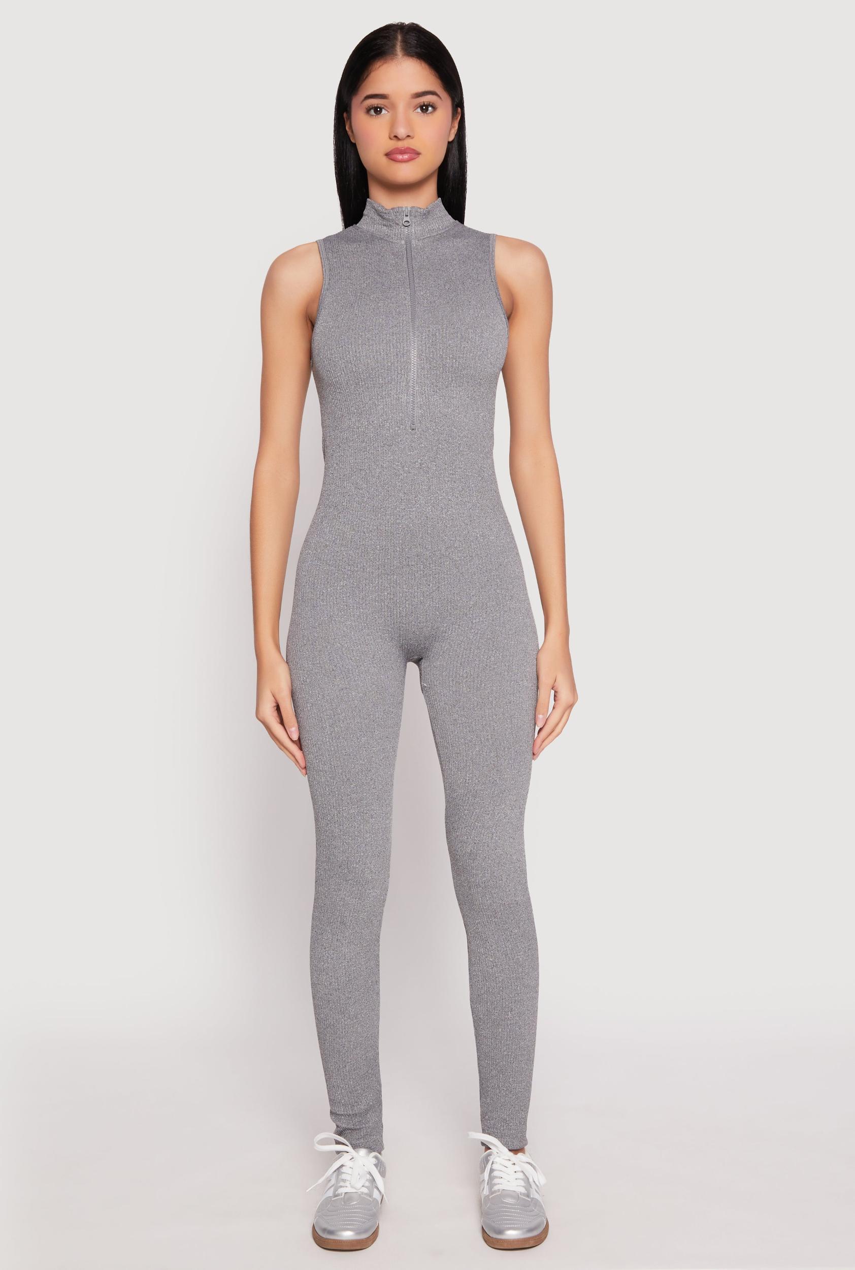 Womens Quarter Zip Sleeveless Catsuit Product Image