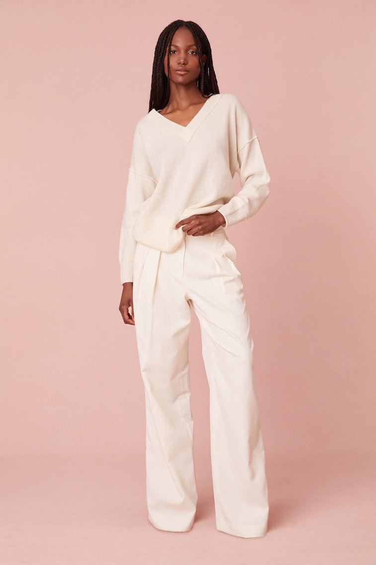 Perrine Cashmere V-Neck Pullover Product Image