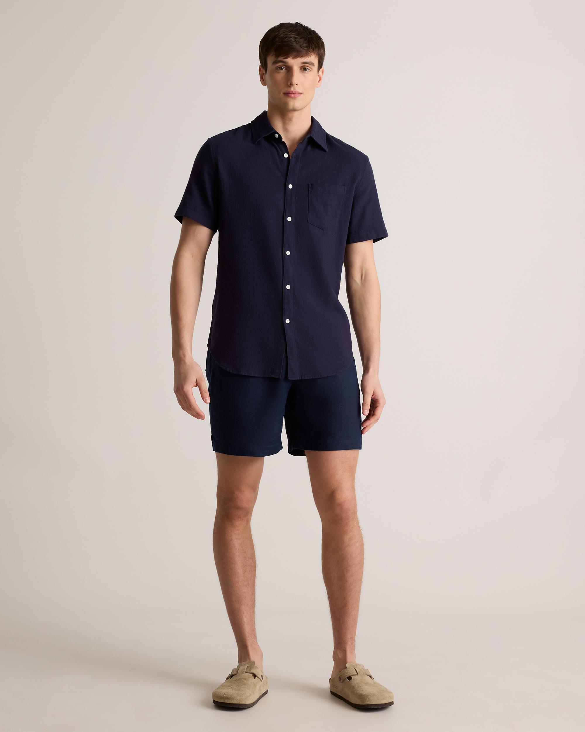 Quince | Men's Stretch Selvage Short Sleeve Shirt Organic Cotton Product Image