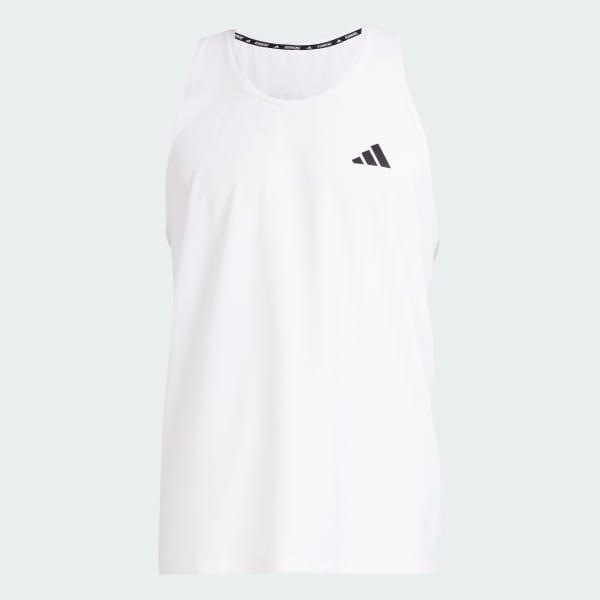 adidas Own The Run Tank Top White S Mens Product Image