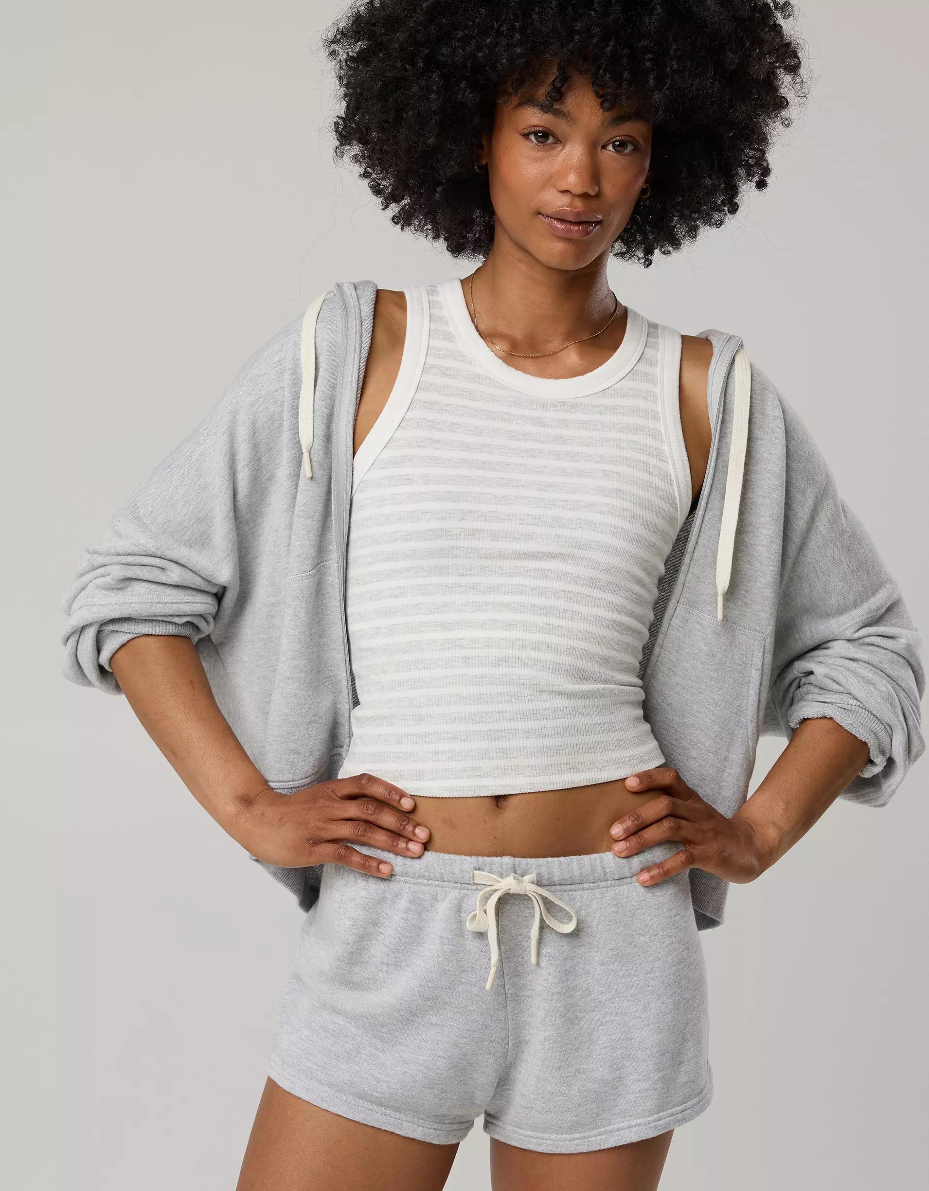 OFFLINE By Aerie Thumbs Up Heavyweight Cropped Tank Top Product Image