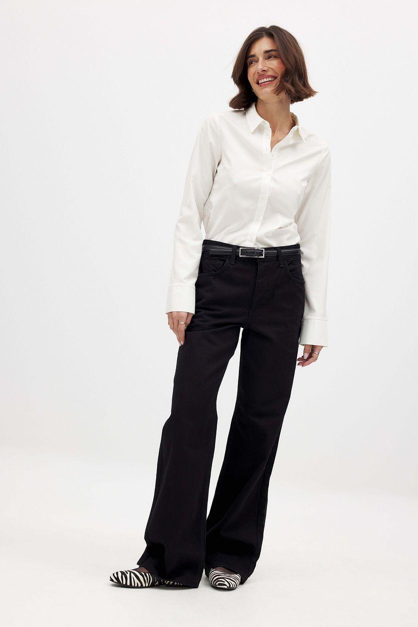 Mid Waist Straight Denim Product Image