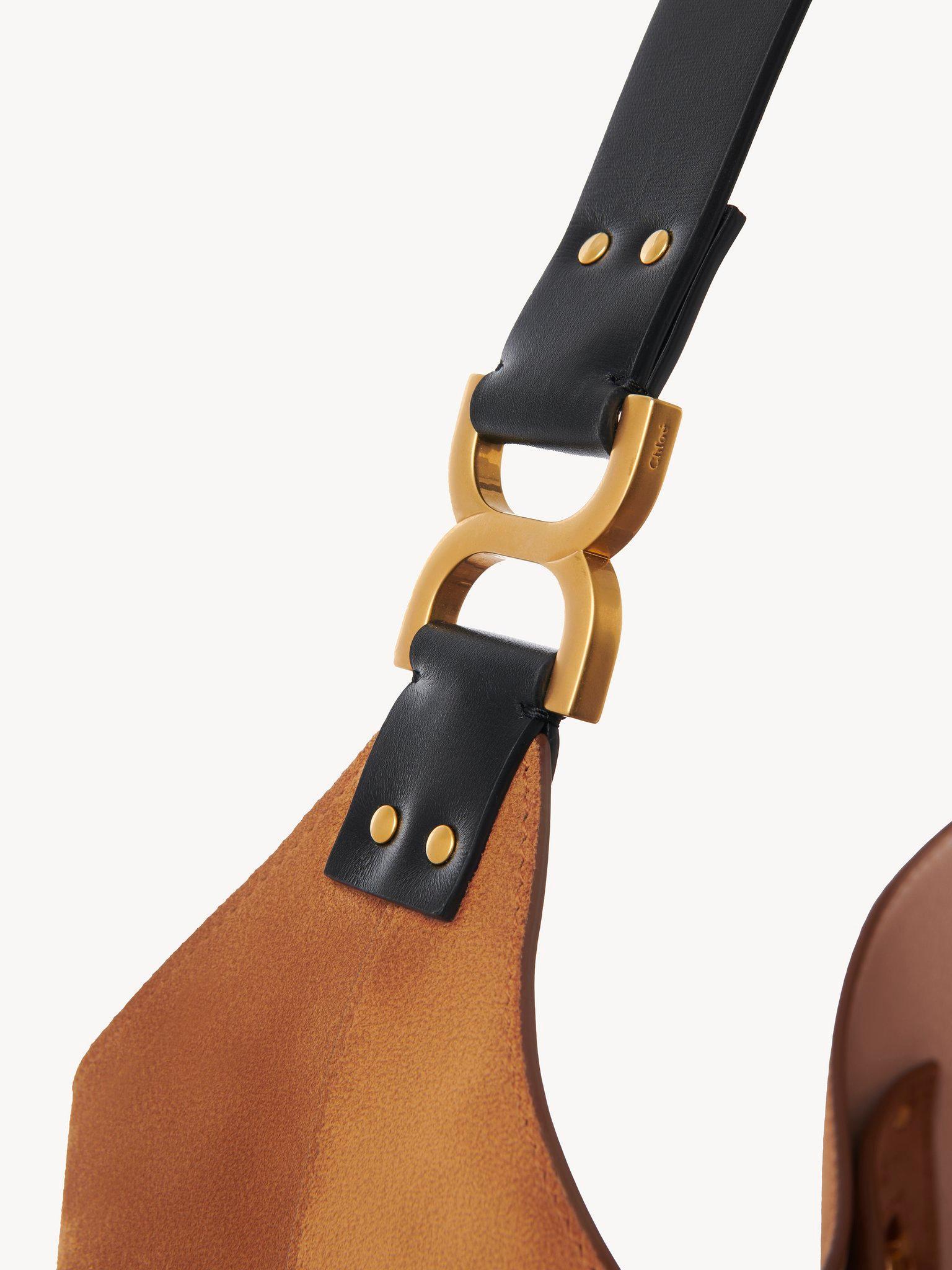 Marcie hobo bag in grained leather Product Image