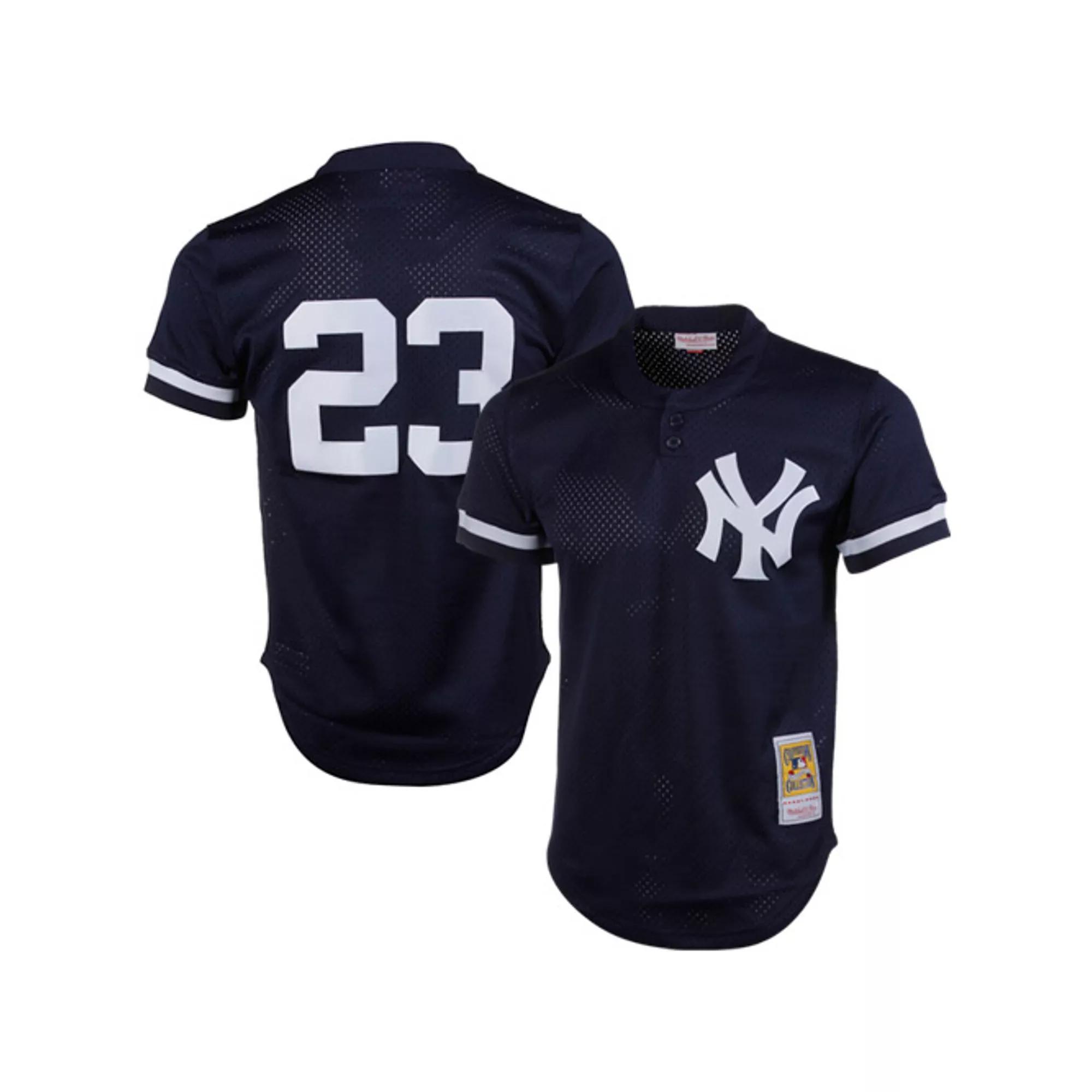 Men's Mitchell & Ness Don Mattingly Navy New York Yankees 1995 Authentic Cooperstown Collection Mesh Batting Practice Jersey, Size: XL, Blue Product Image