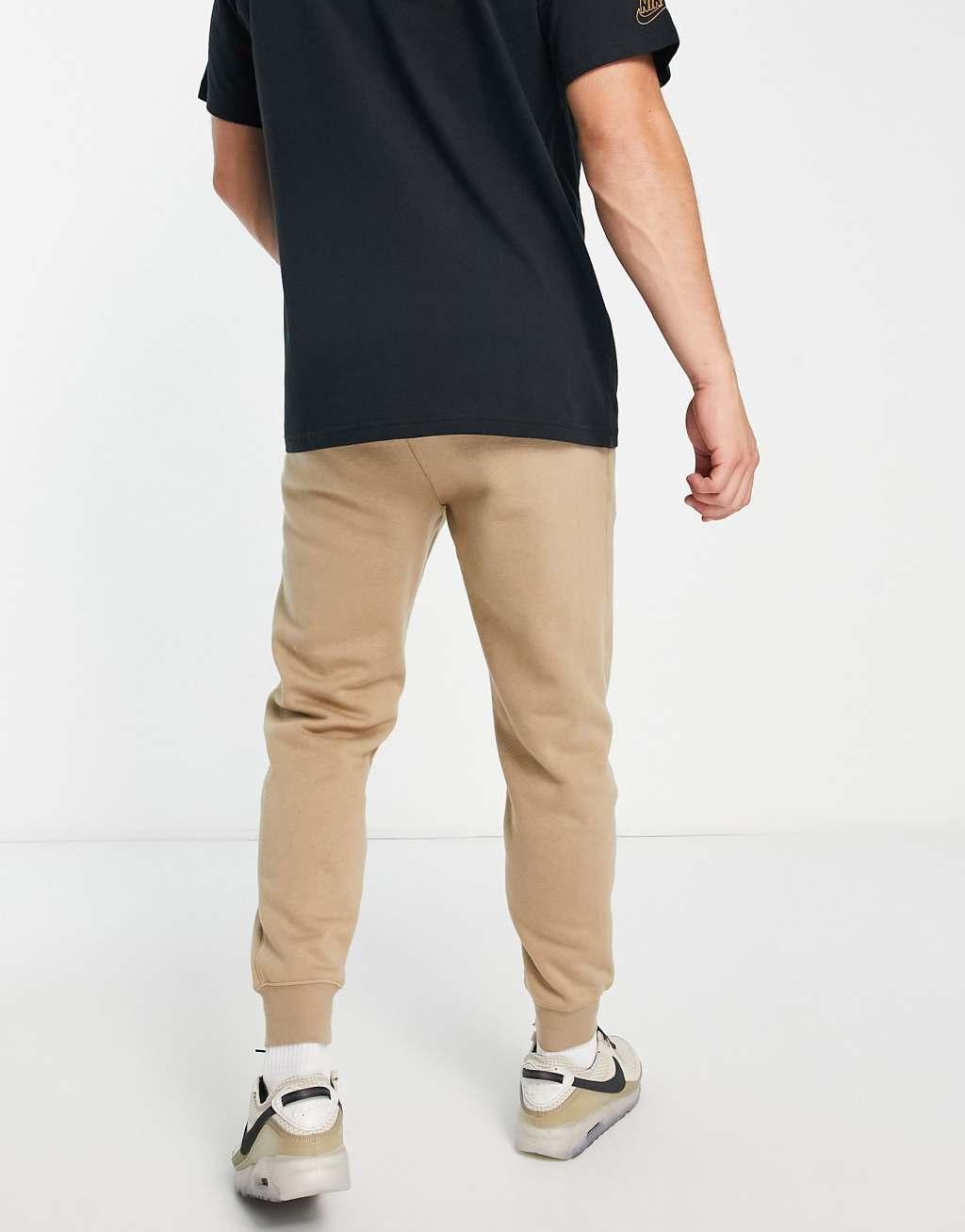 Nike Club fleece sweatpants in khaki brown  Product Image