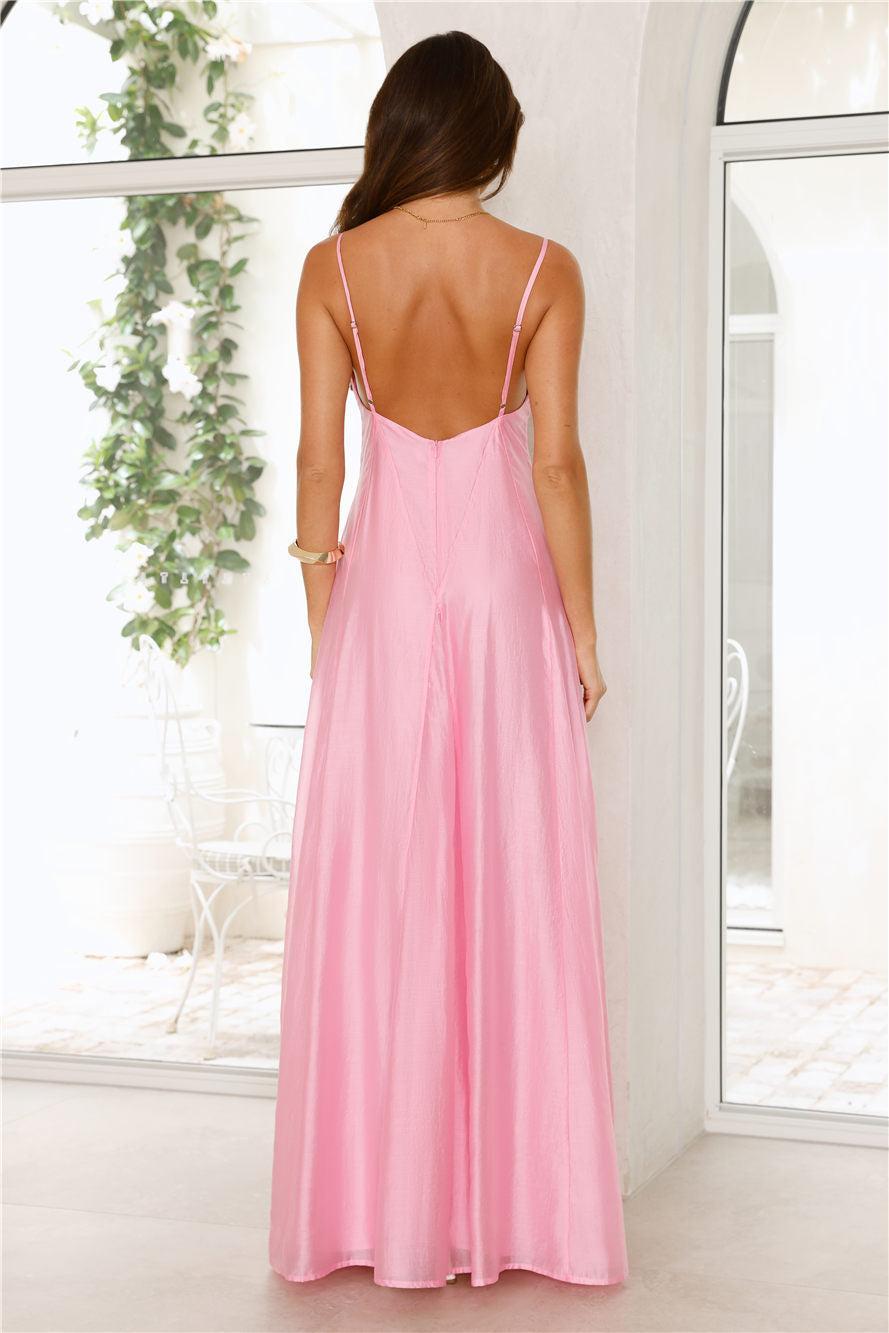 Dancing With Beauty Maxi Dress Pink Product Image