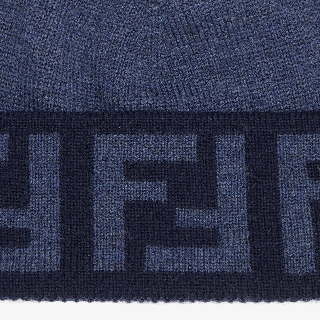 BeanieBlue wool hat Product Image