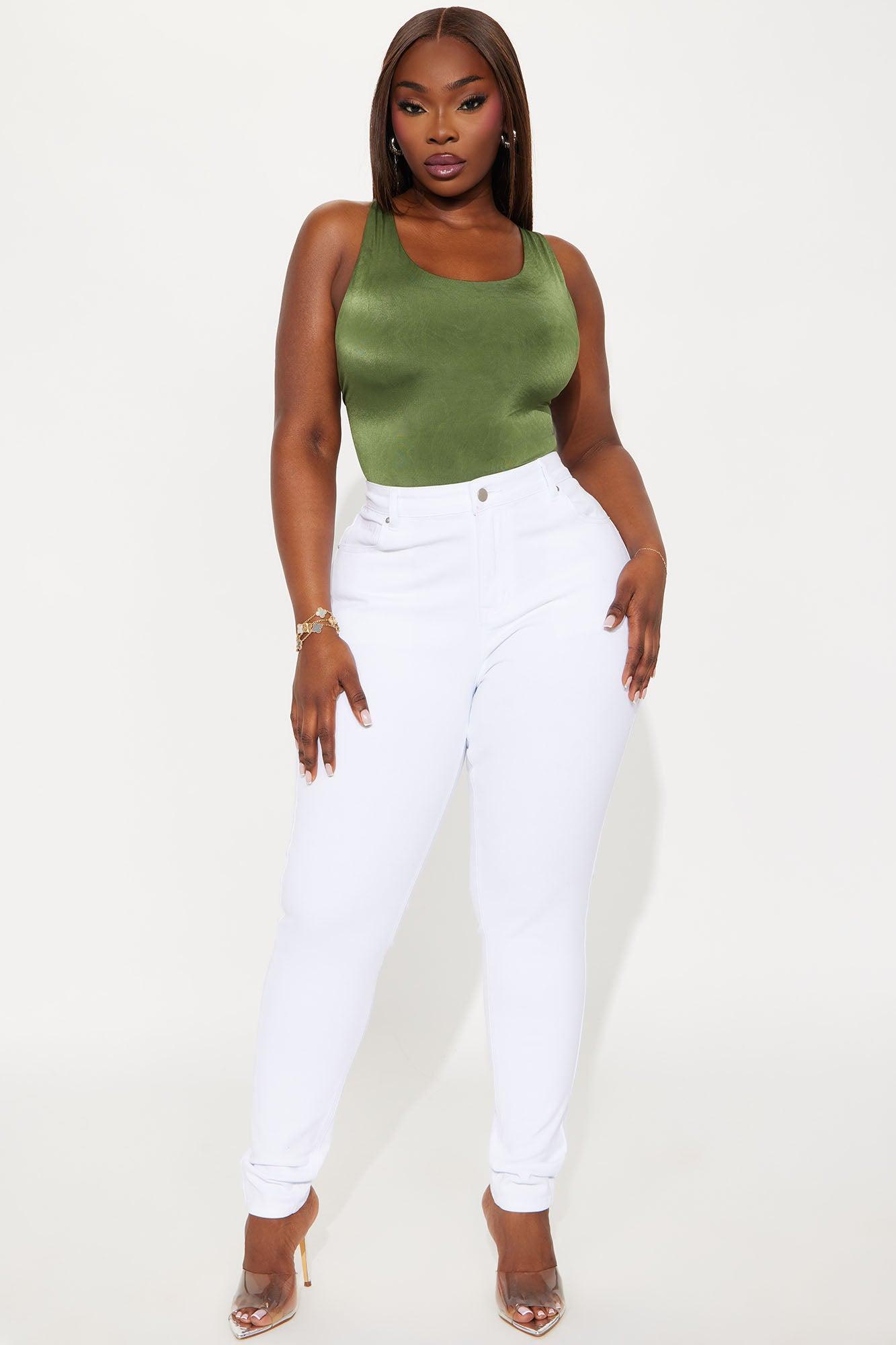Martina Double Lined Bodysuit - Olive Product Image