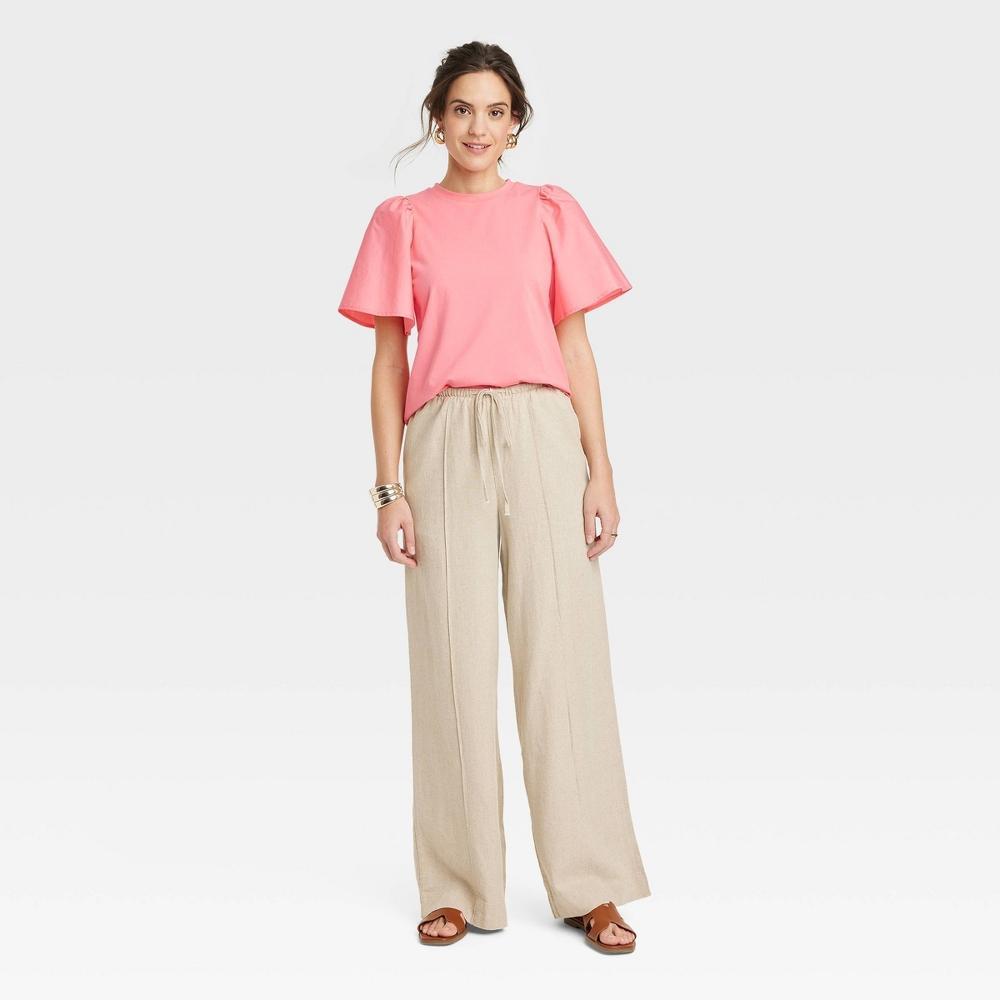 Womens KTW Puff Elbow Sleeve T-Shirt - A New Day L Product Image
