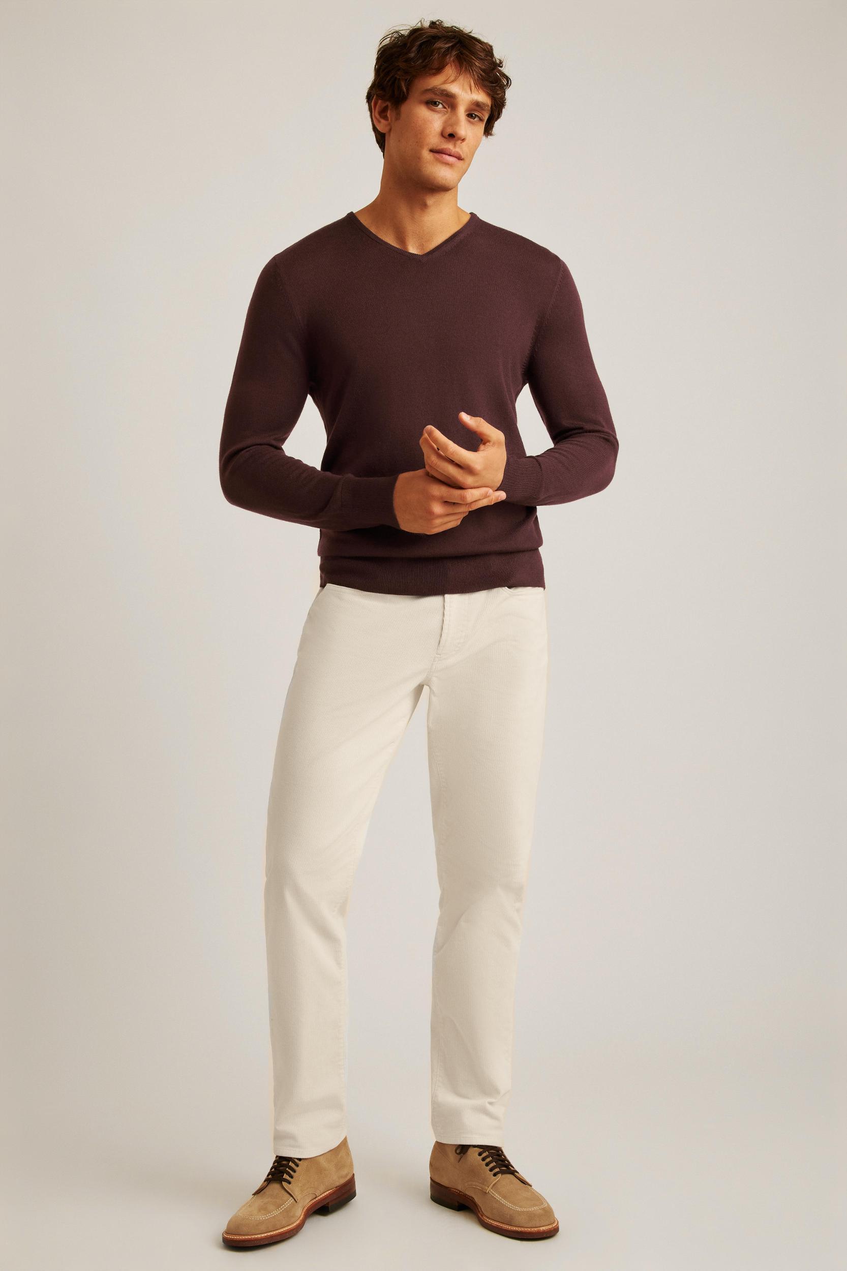Washable Merino V-Neck Sweater Product Image
