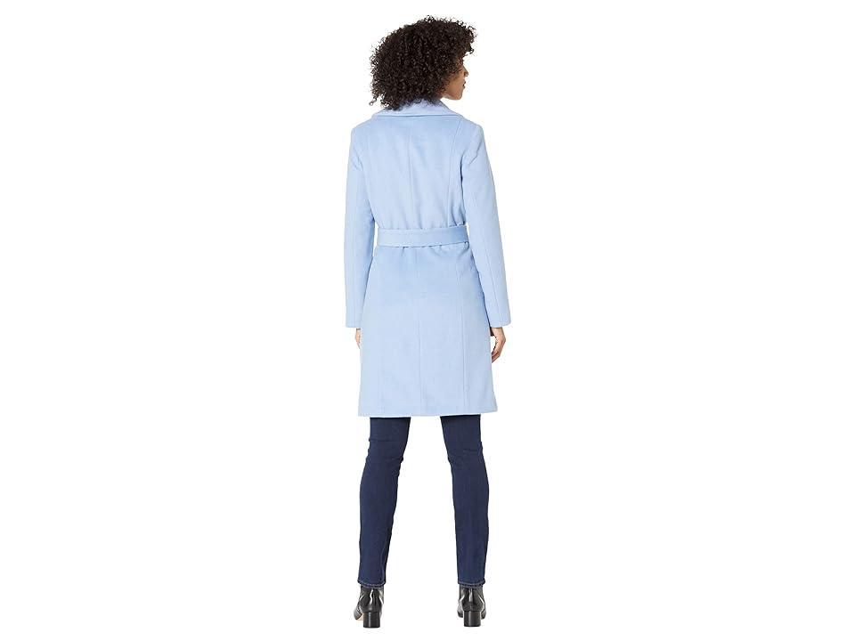 Cole Haan Womens Long Wool Wrap Coat - Black Size 10 Product Image