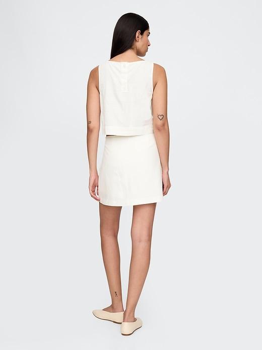 Linen-Blend Mini Skort Product Image