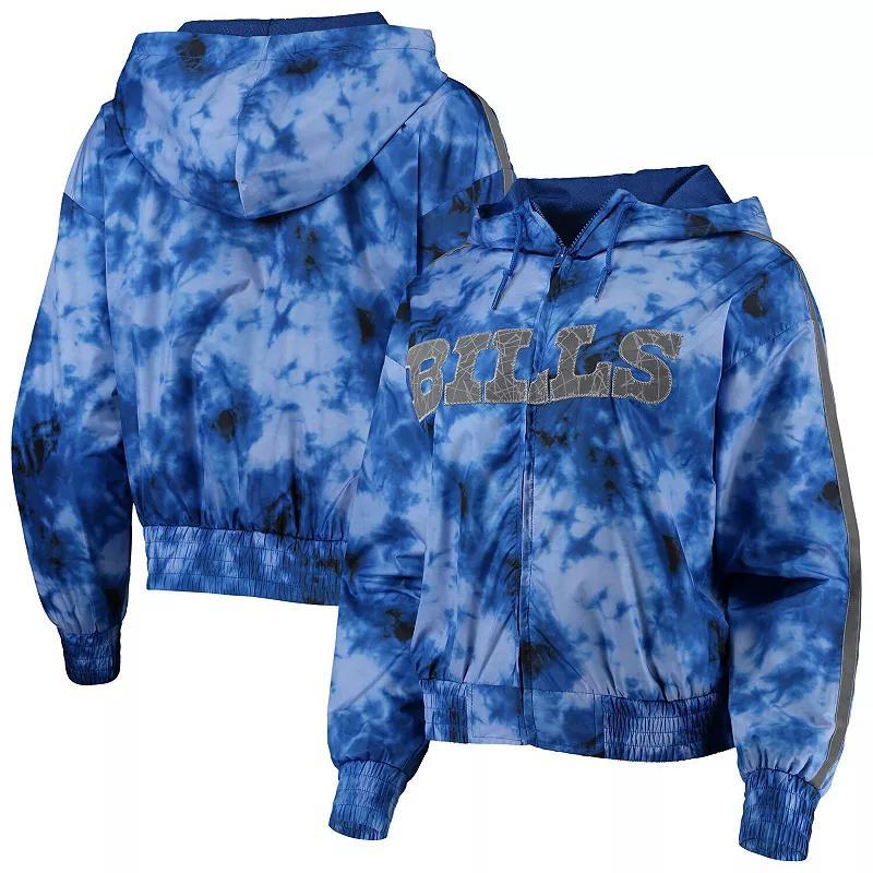 Women's Mitchell & Ness Royal Buffalo Bills Galaxy Full-Zip Windbreaker Hoodie Jacket, Size: Small, Blue Product Image
