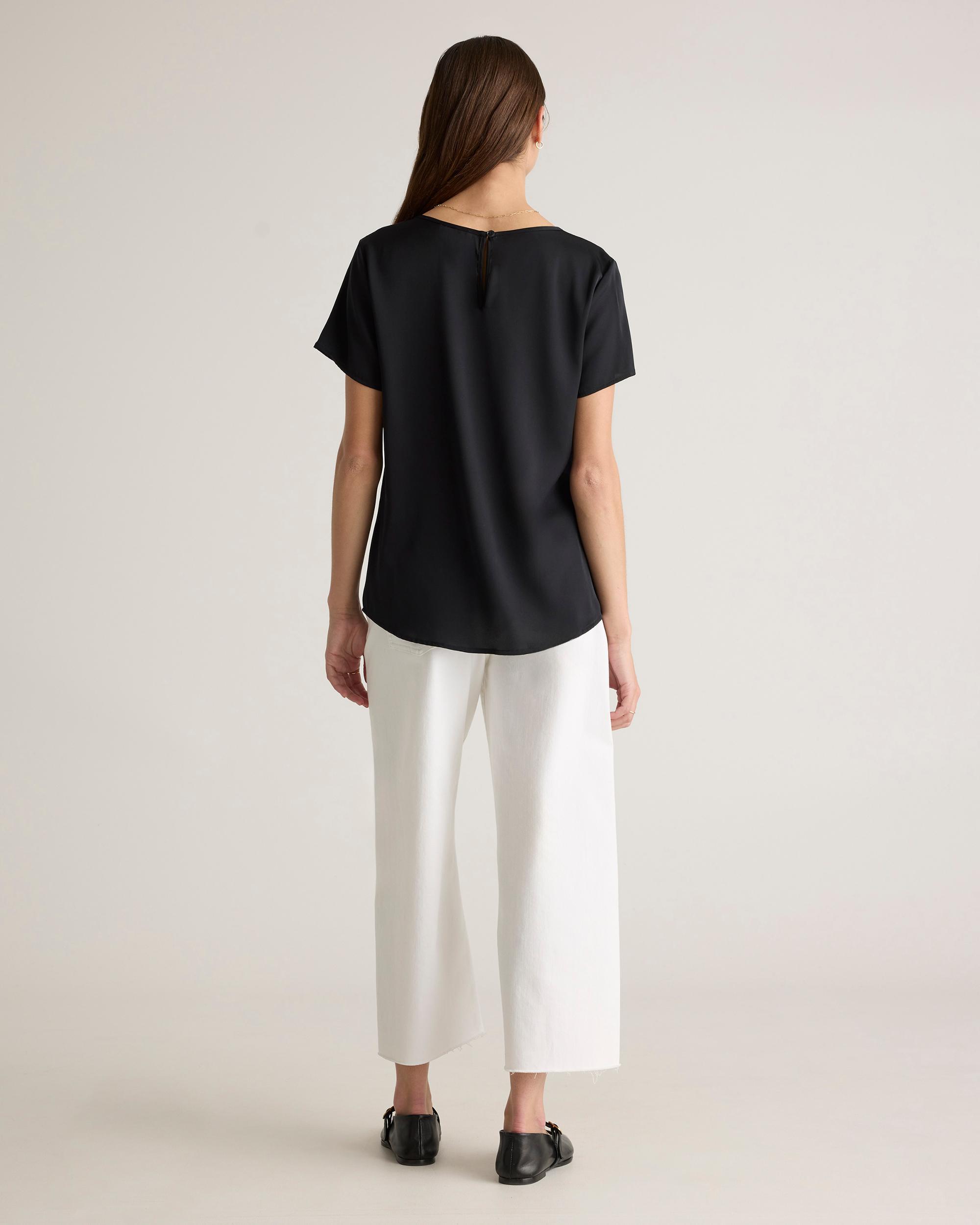 Quince | Women's 100% Washable Silk Stretch T-Shirt Product Image