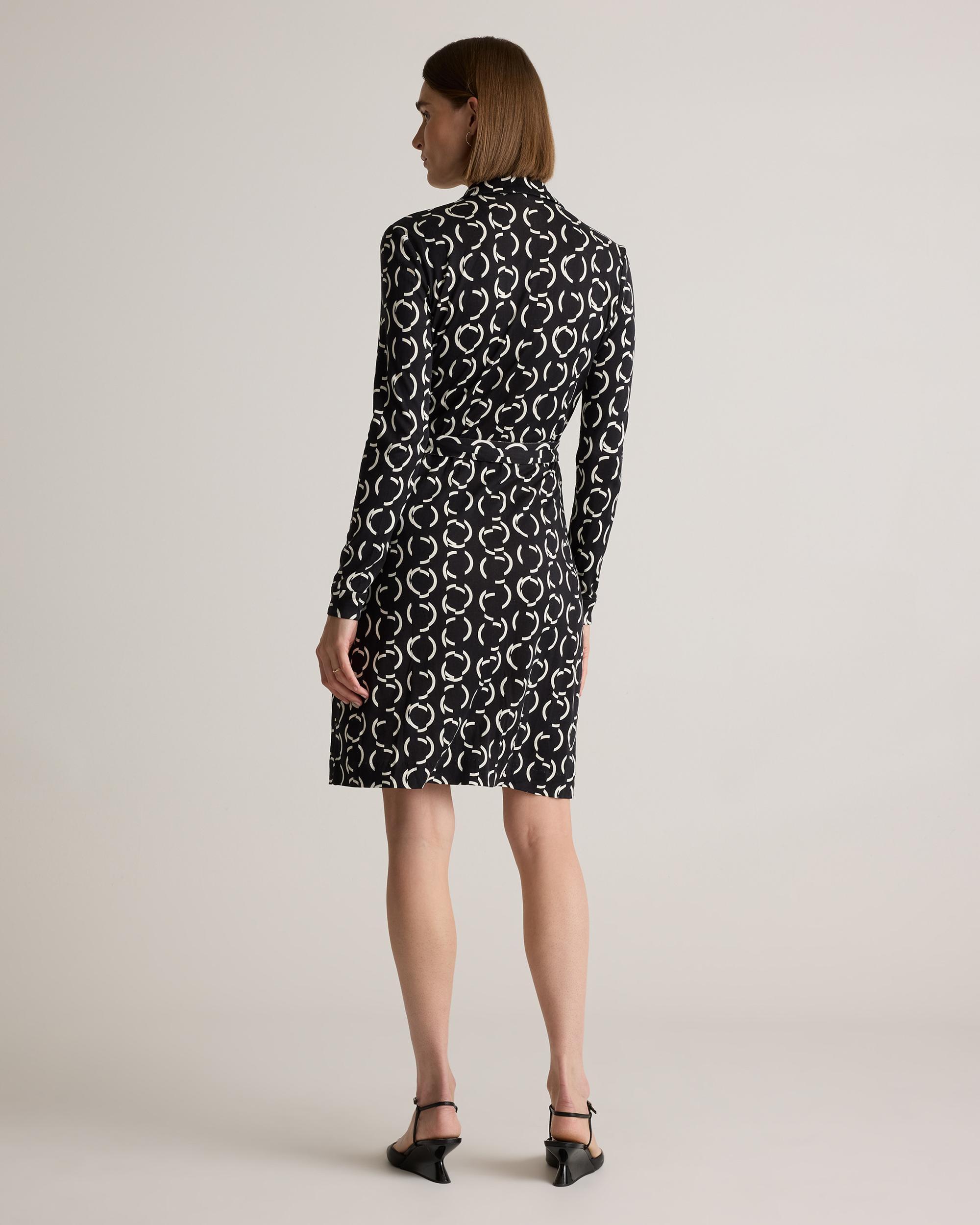 Quince | Women's 100% Silk Jersey Mini Wrap Dress Size XL Product Image