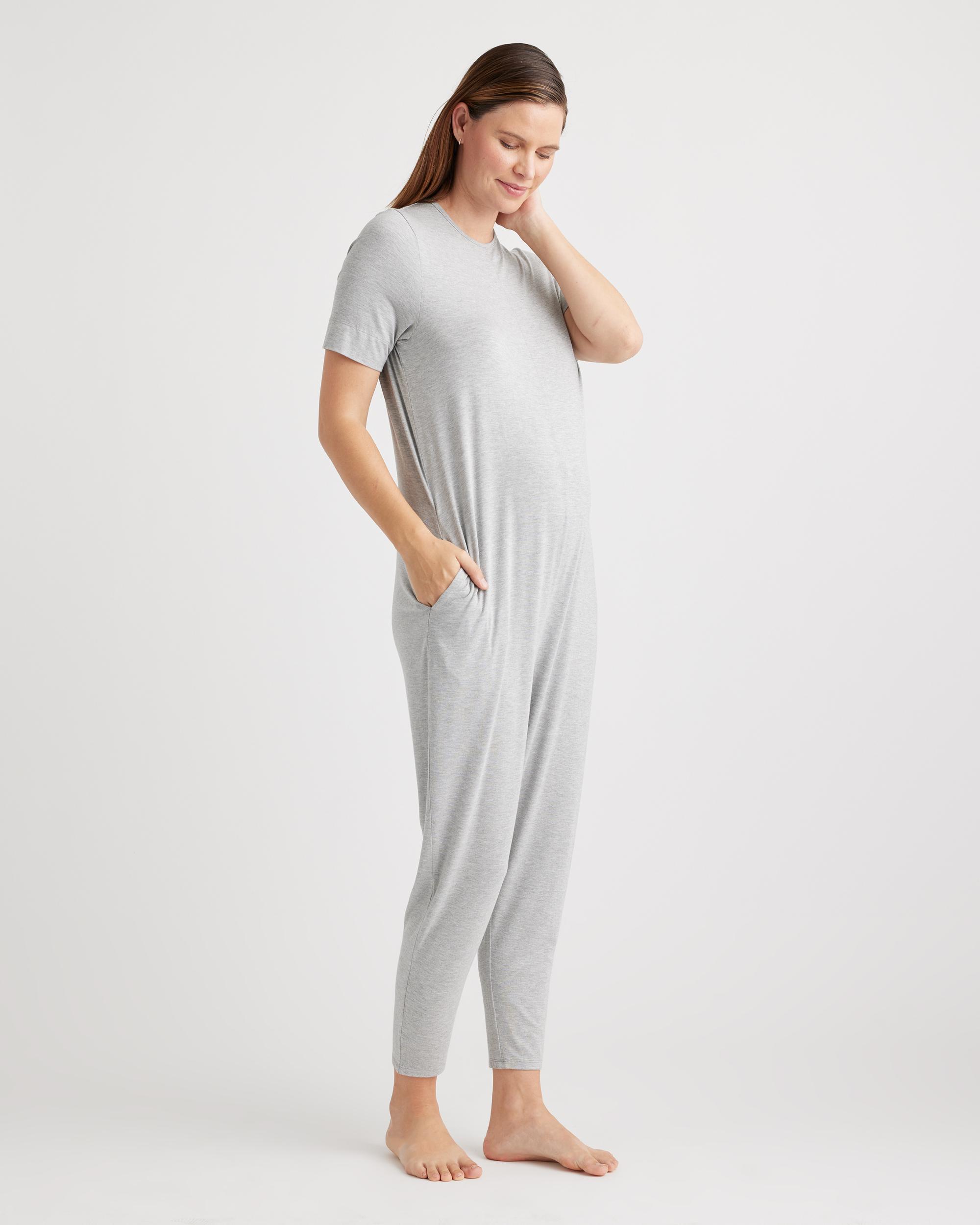 Quince | Women's Bamboo Jersey Maternity Everyday Jumpsuit Product Image