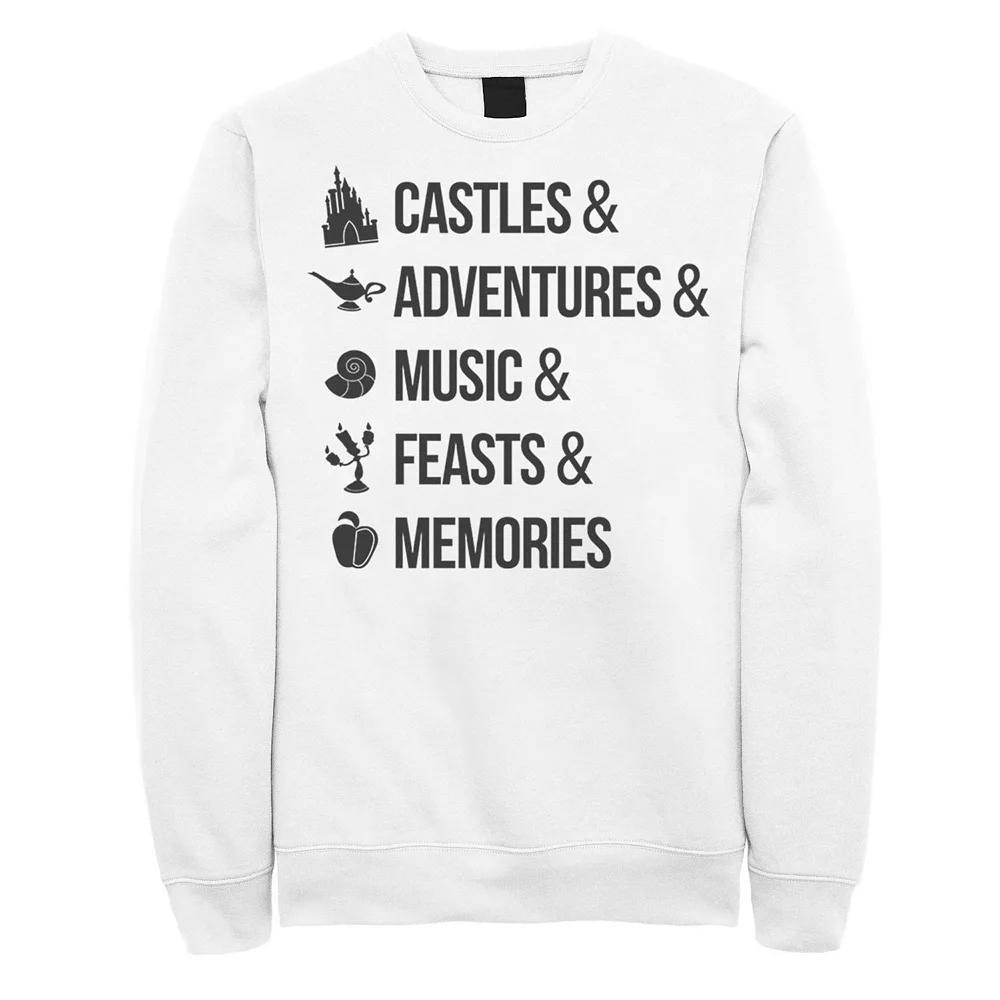 Disney Men's Castles & Memories Sweatshirt, Size: XL, Black Product Image