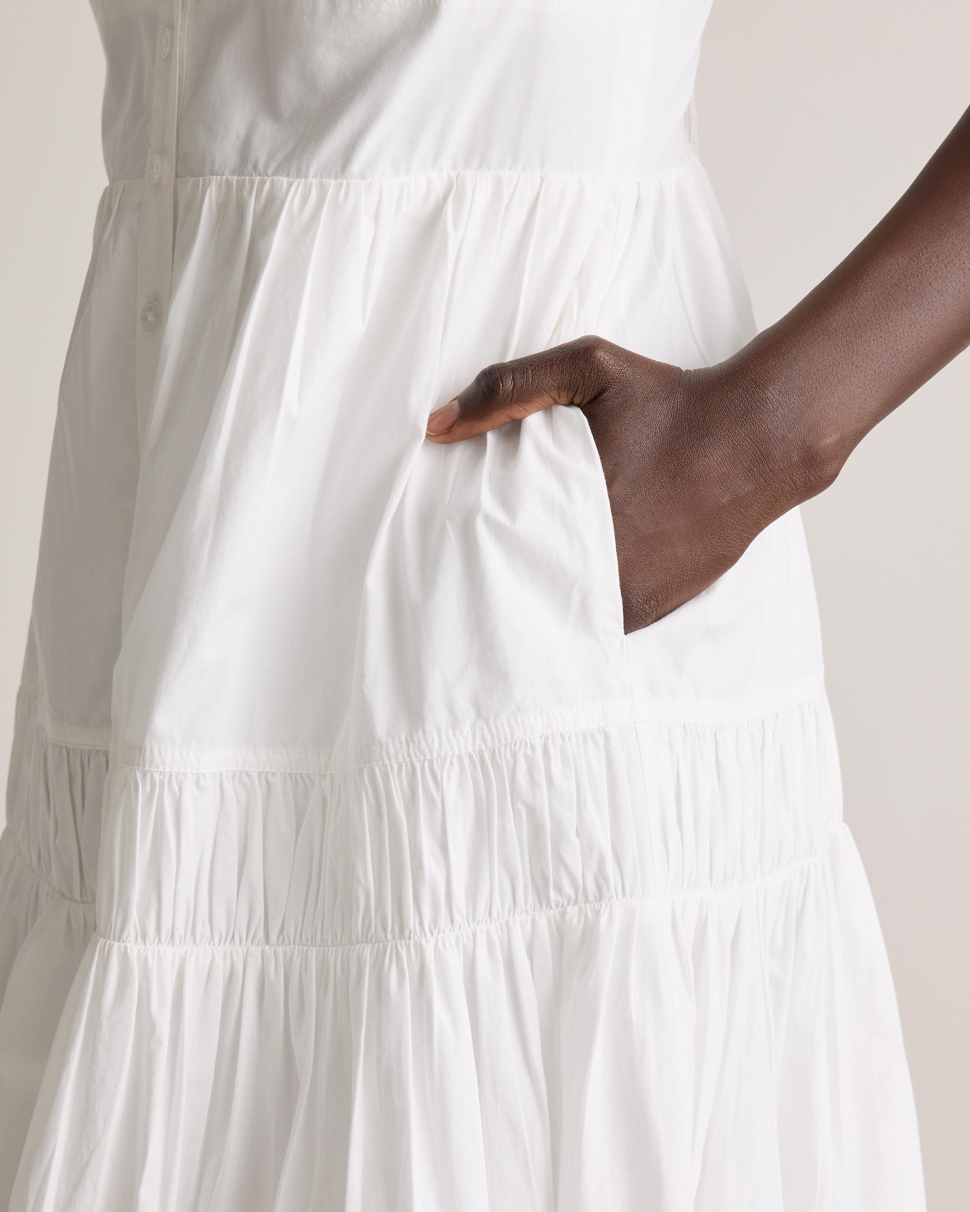 Quince | Women's Poplin Spaghetti Strap Maxi Dress Size XS, Organic Cotton Product Image