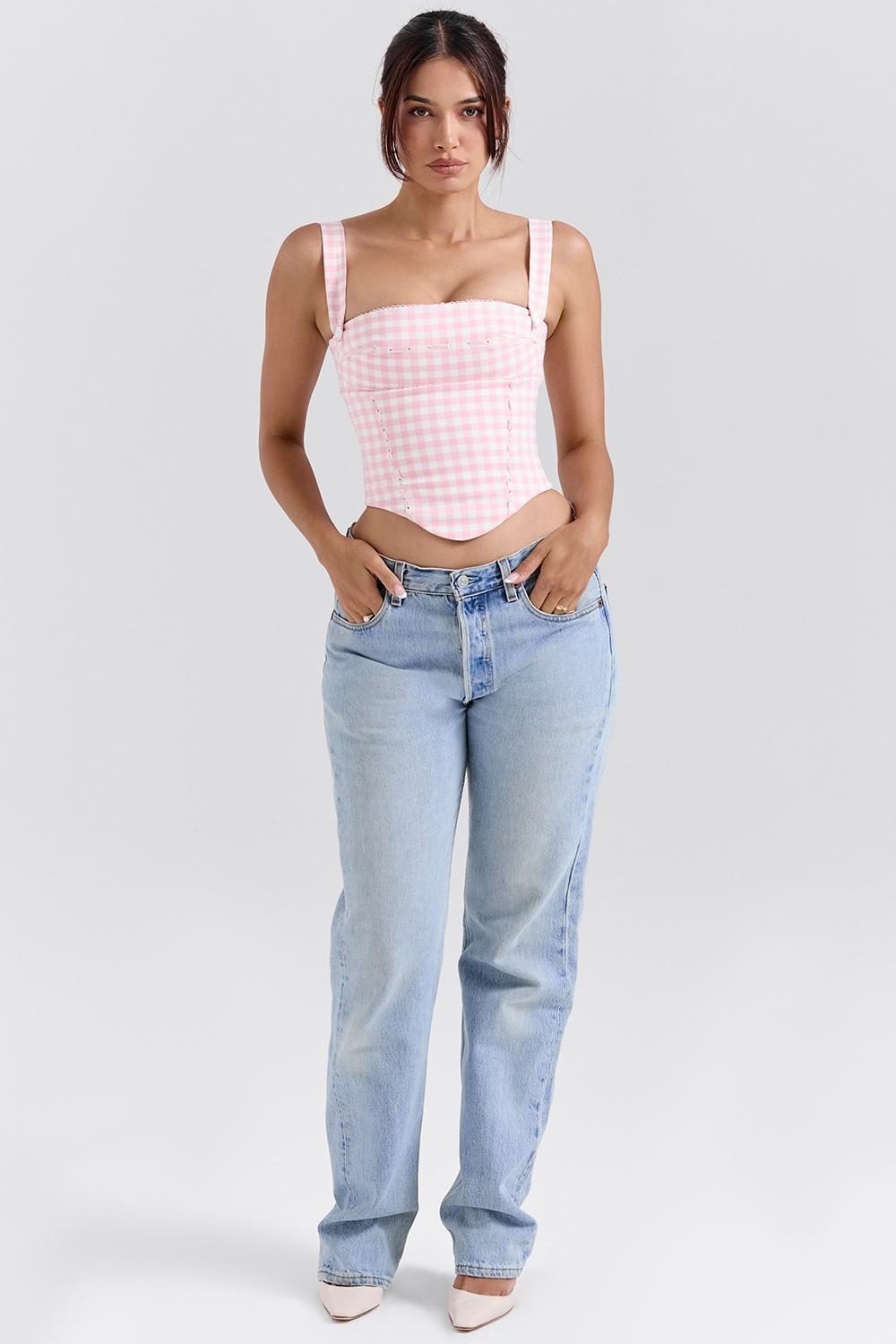 Lottie  strawberry shortcake gingham corset Product Image