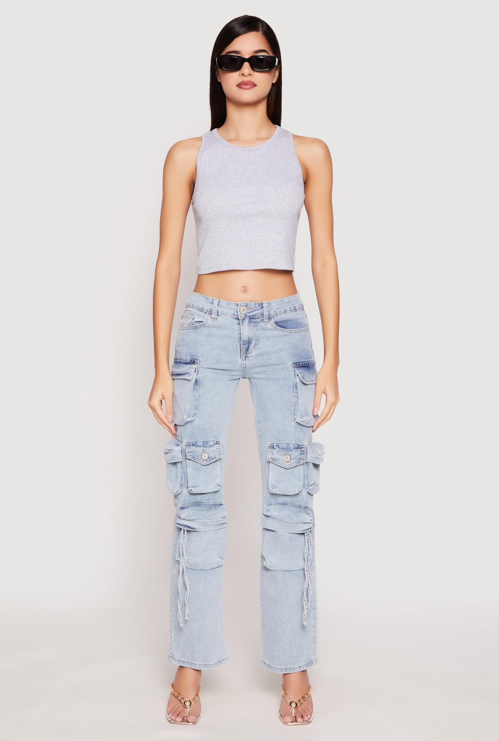 Womens VIP Multi Pocket Cargo Jeans Product Image