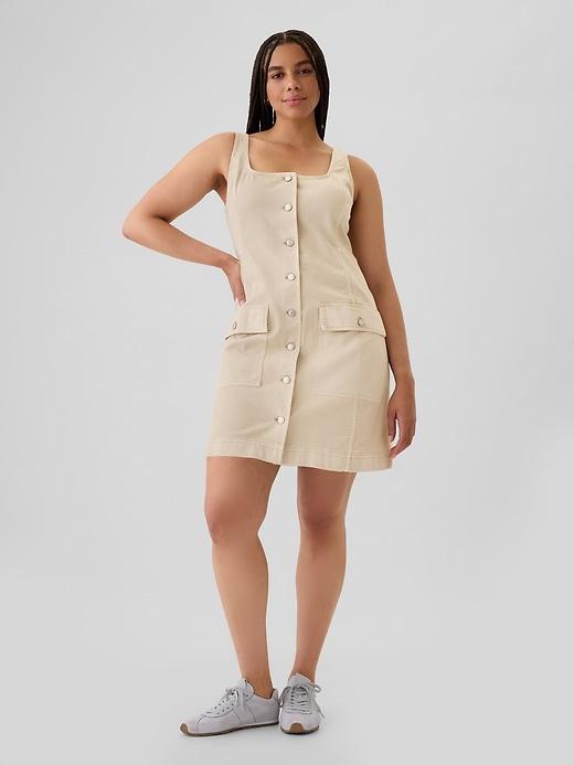 Utility Button Mini Dress Product Image