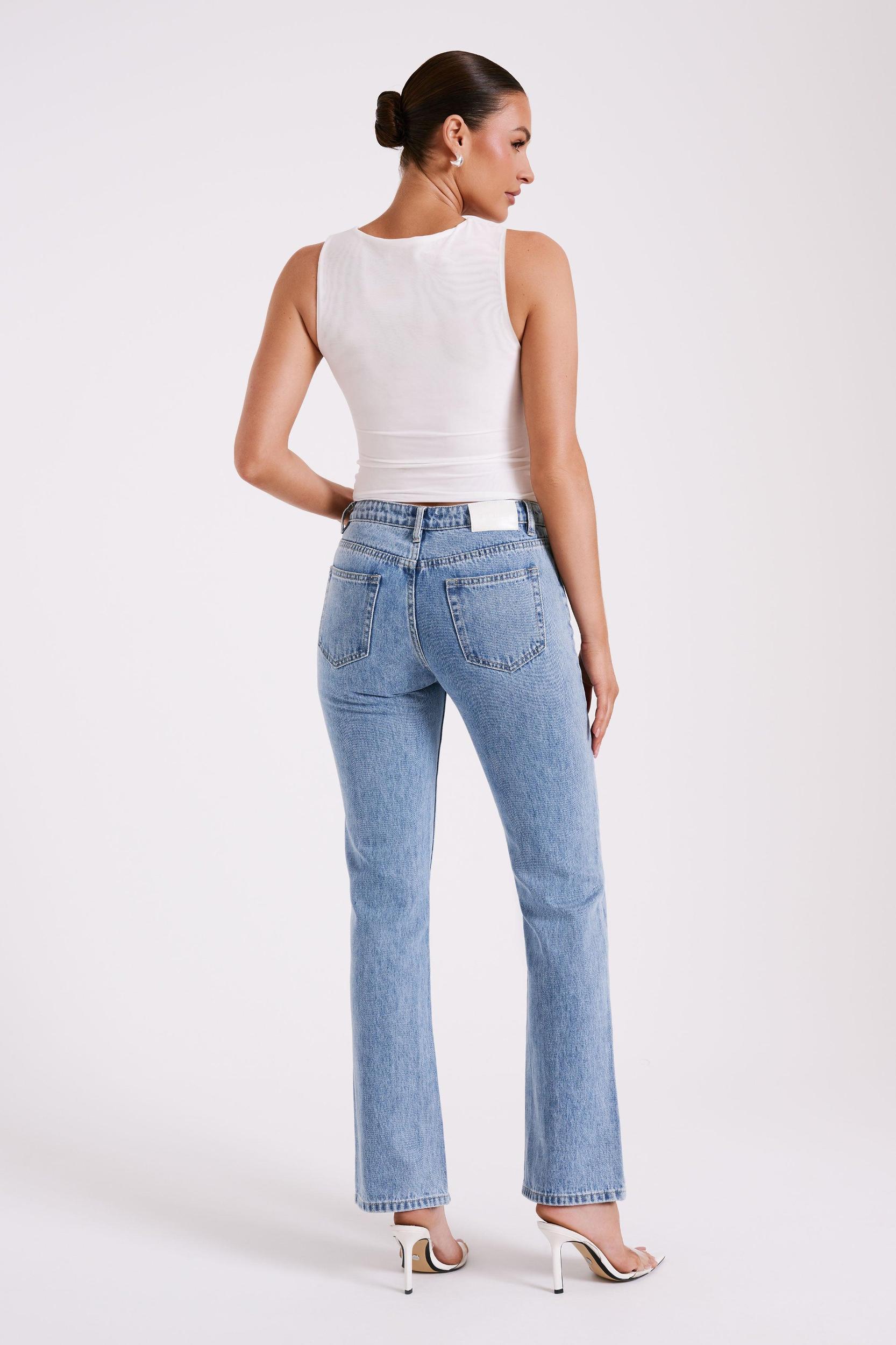 Luci Beaded Flower Mesh Top - White Product Image