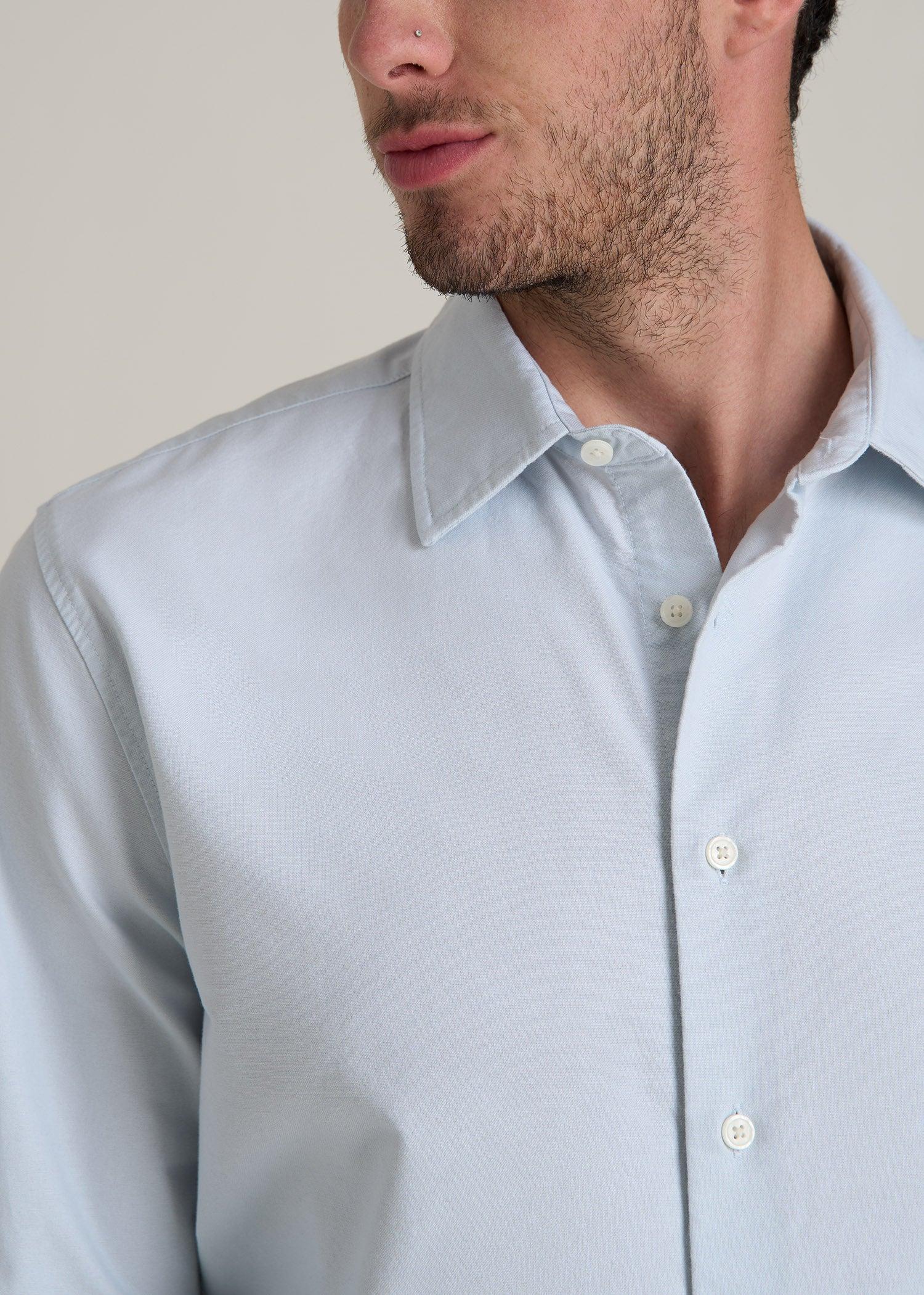 Pinpoint Oxford Shirt for Tall Men in Light Blue Product Image