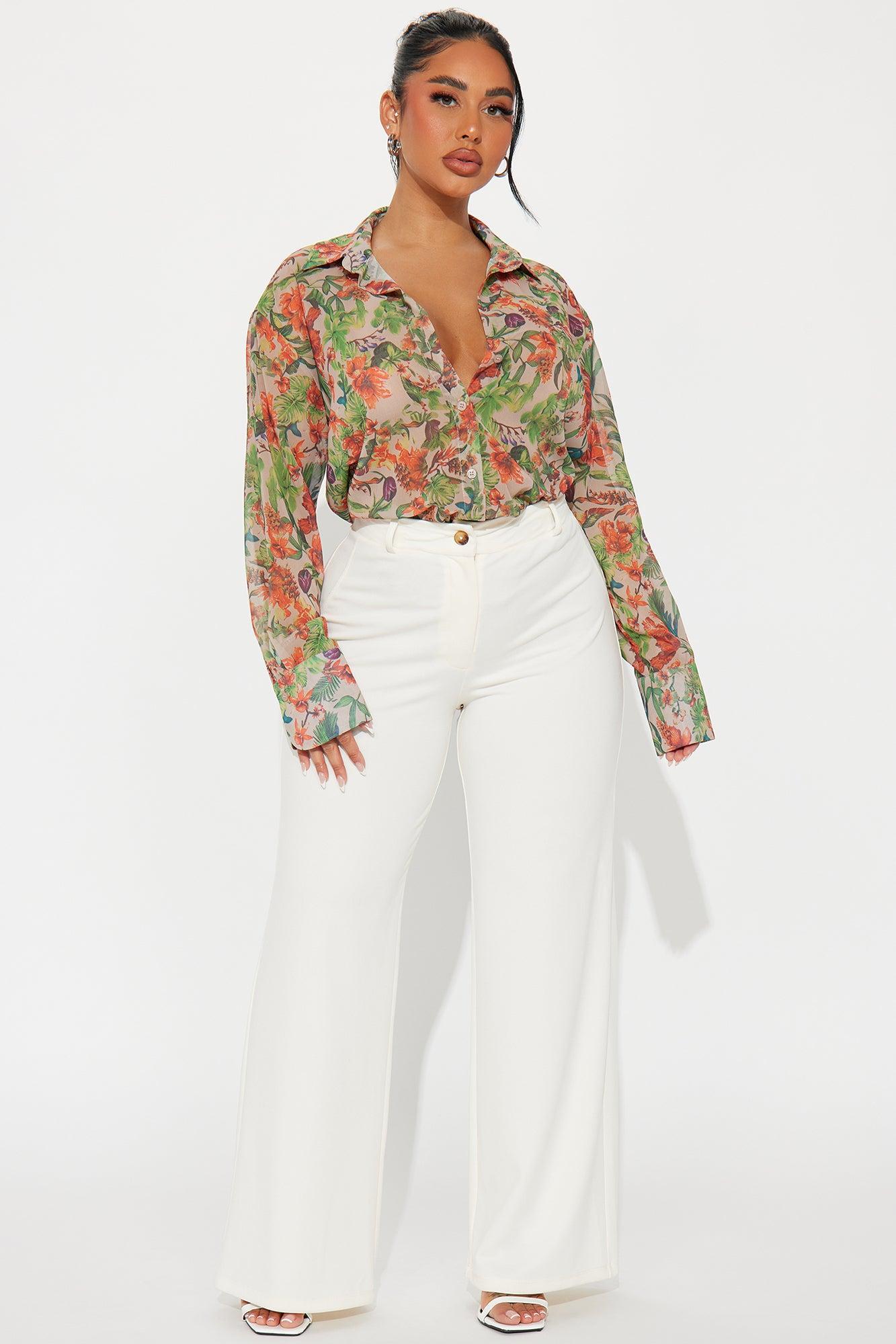 Seasonal Bloom Floral Shirt - Taupe/combo Product Image