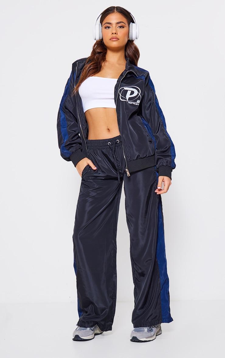 PLT SPORT Navy Shell Panel Windbreaker Product Image