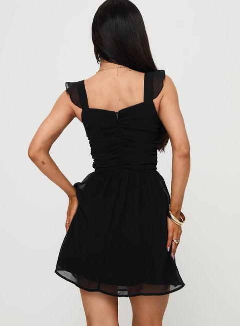 So Sweet Mini Dress Black Product Image