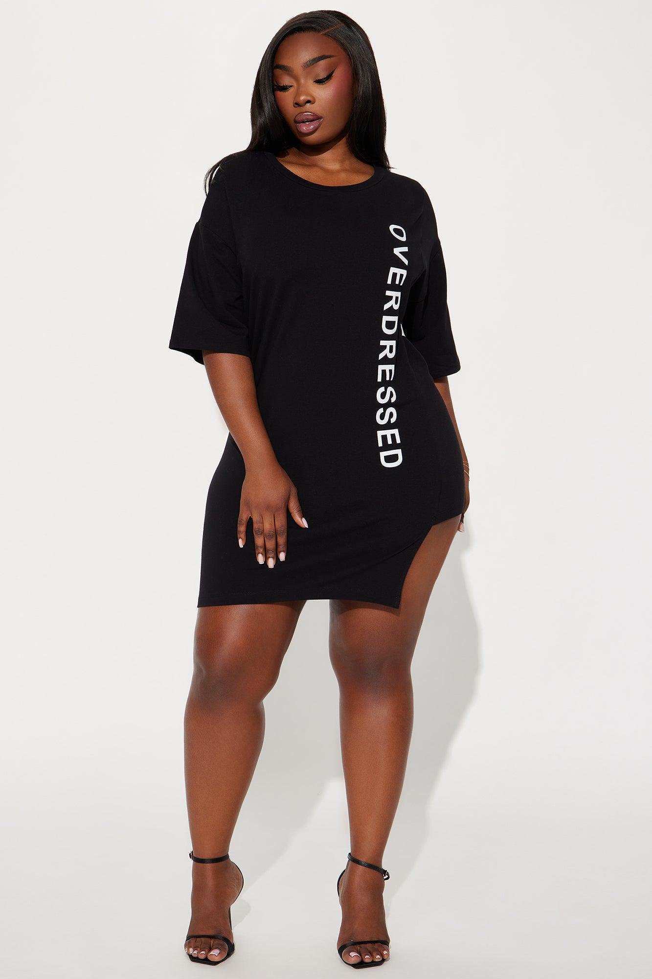 Overdressed Tunic Top - Black/White Product Image
