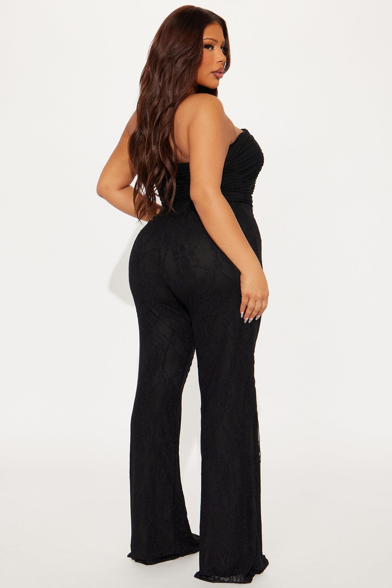 Lea Lace Jumpsuit - Black Product Image