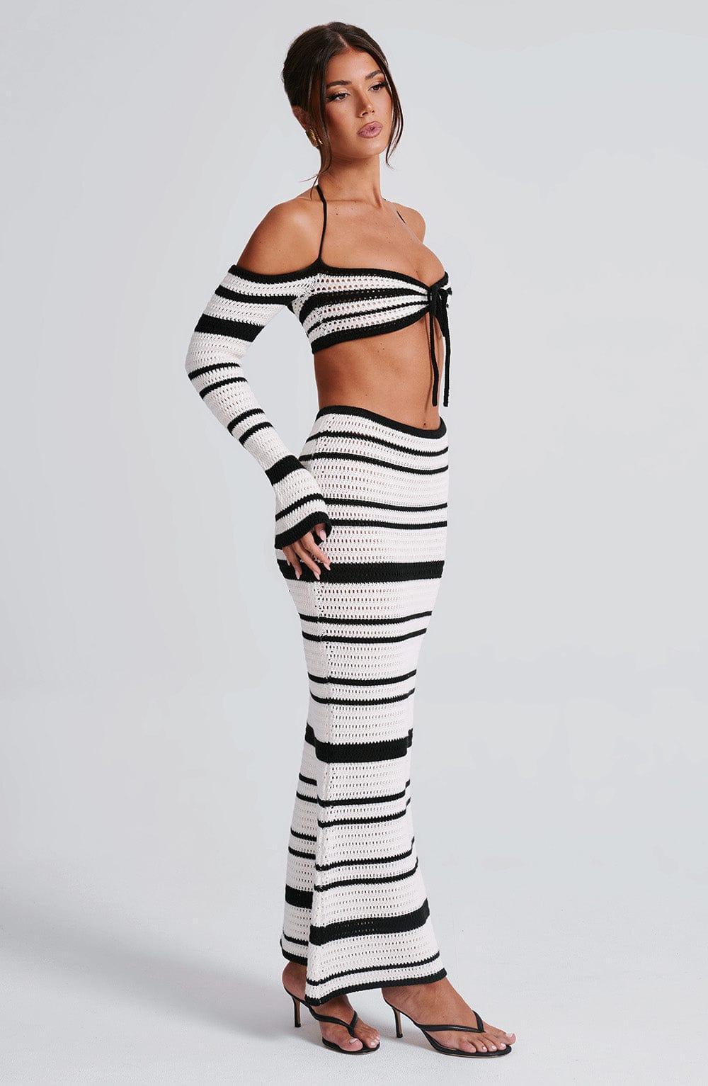 Georgia Maxi Skirt - Black/White Product Image