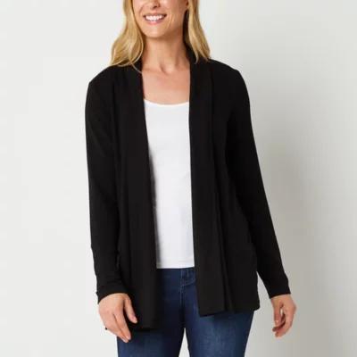Liz Claiborne Womens Long Sleeve Open Front Cardigan Product Image