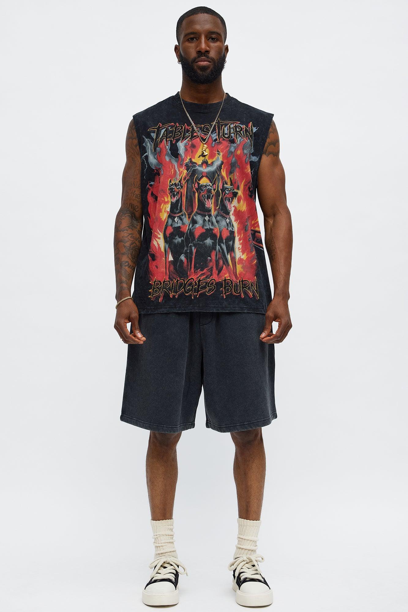 Bridges Burn Muscle Tee - Black Product Image