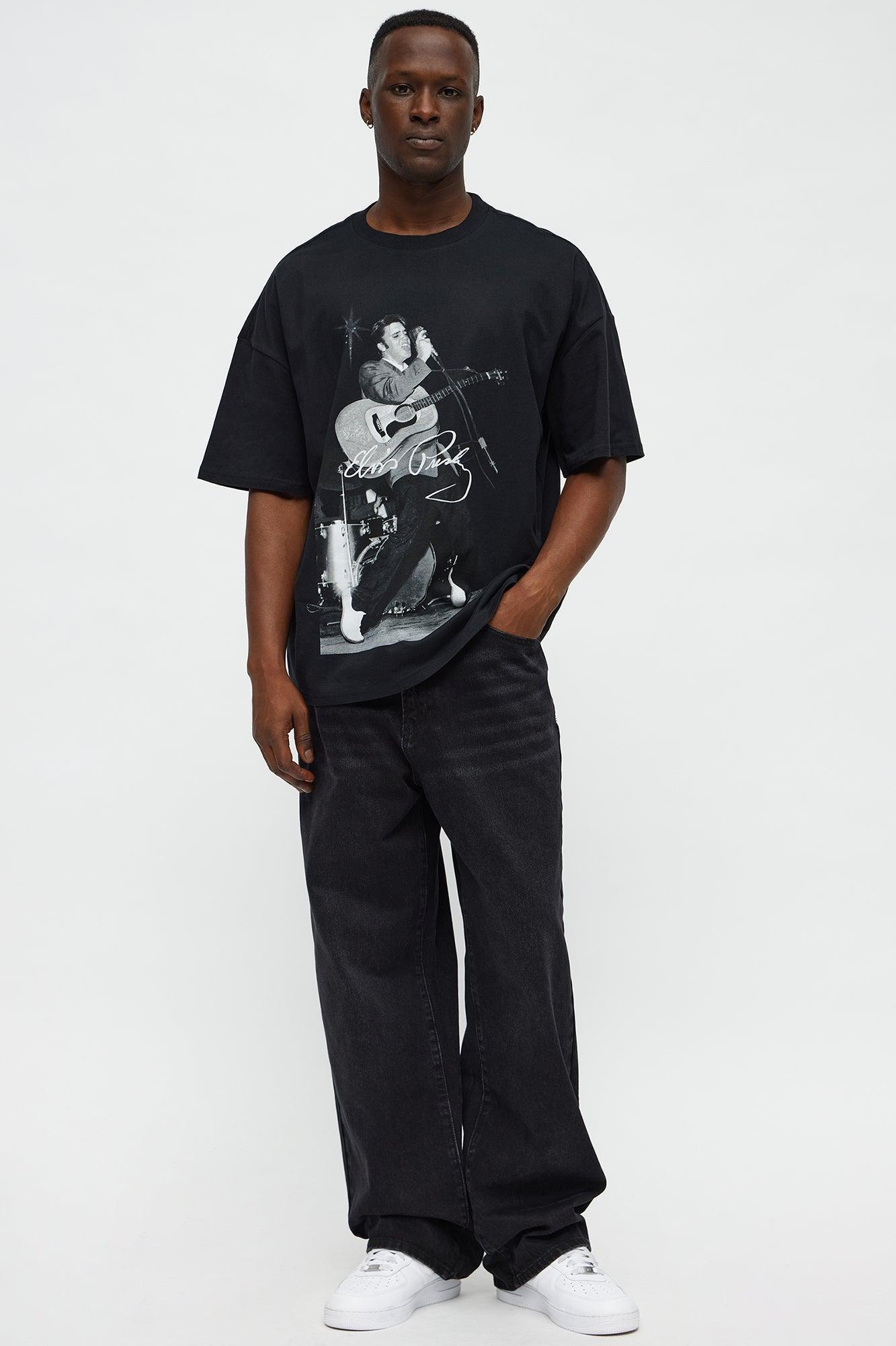 Elvis Concert Oversized Short Sleeve Tee - Black Product Image
