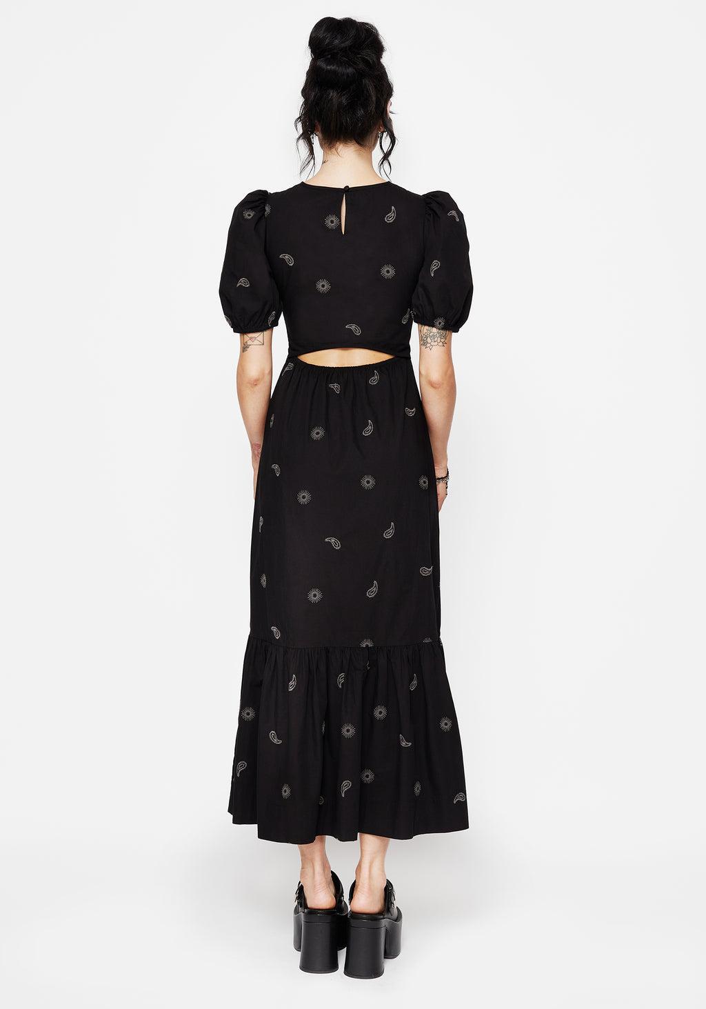 Dawn Sun Embroidered Tiered Maxi Dress Product Image